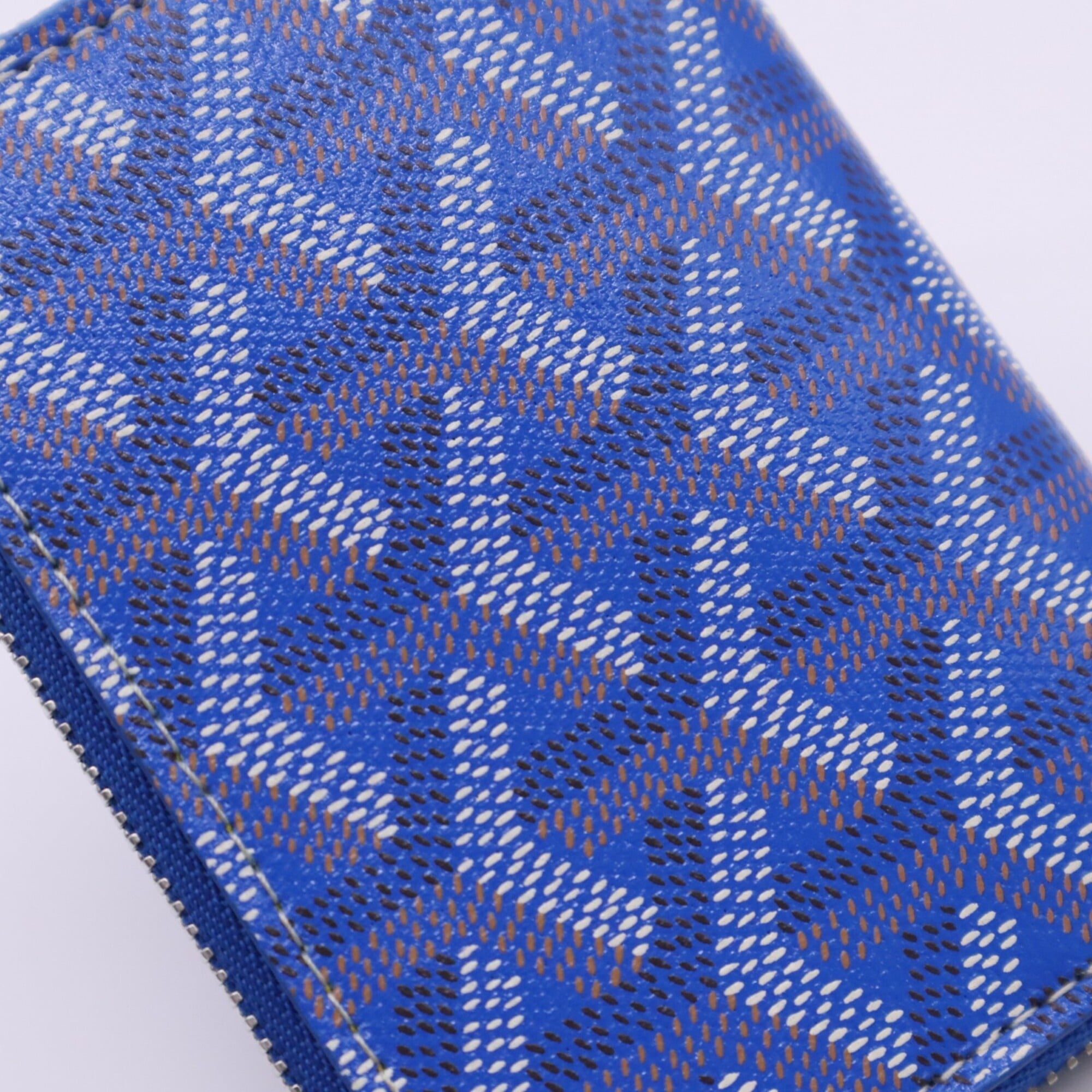 Goyard Blue Multi-Color Coated Canvas Leather Wallet (Bi-Fold) (Pre-Owned)