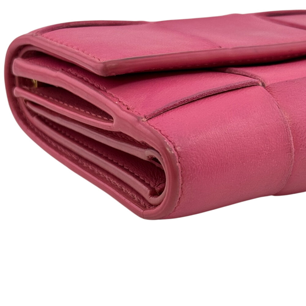 Bottega Veneta Pink Leather Wallet (Tri-Fold) (Pre-Owned)