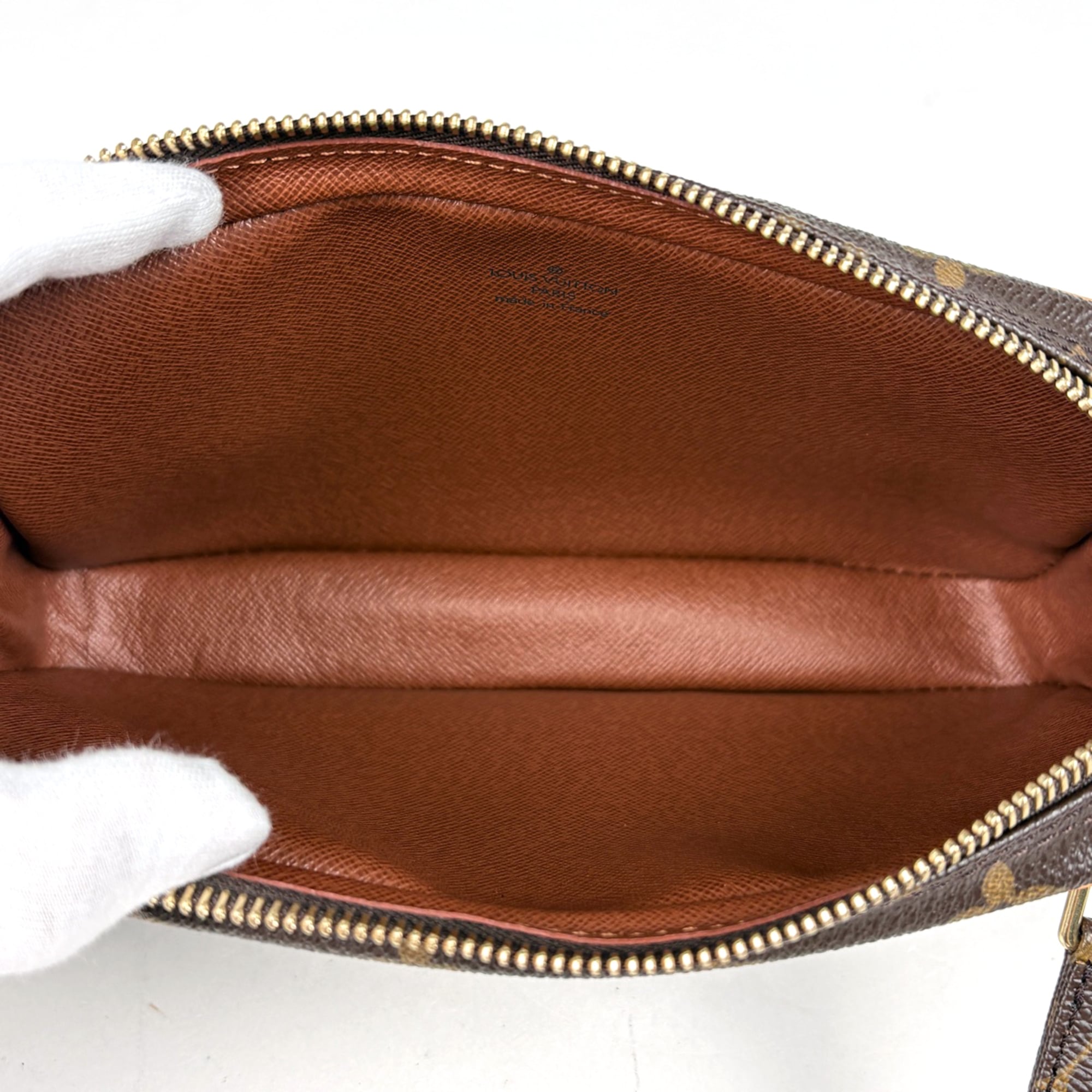 Louis Vuitton Brown Monogram Pochette Shoulder Bag (Pre-Owned)
