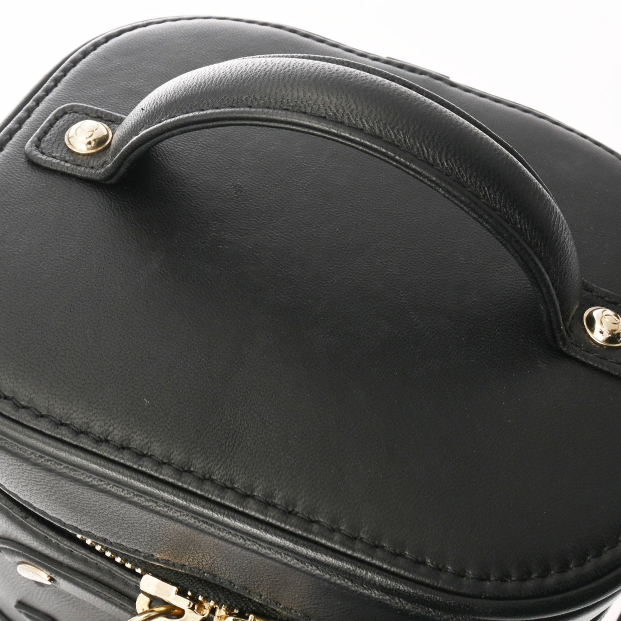 Chanel Black Leather Vanity Bag (Pre-Owned)