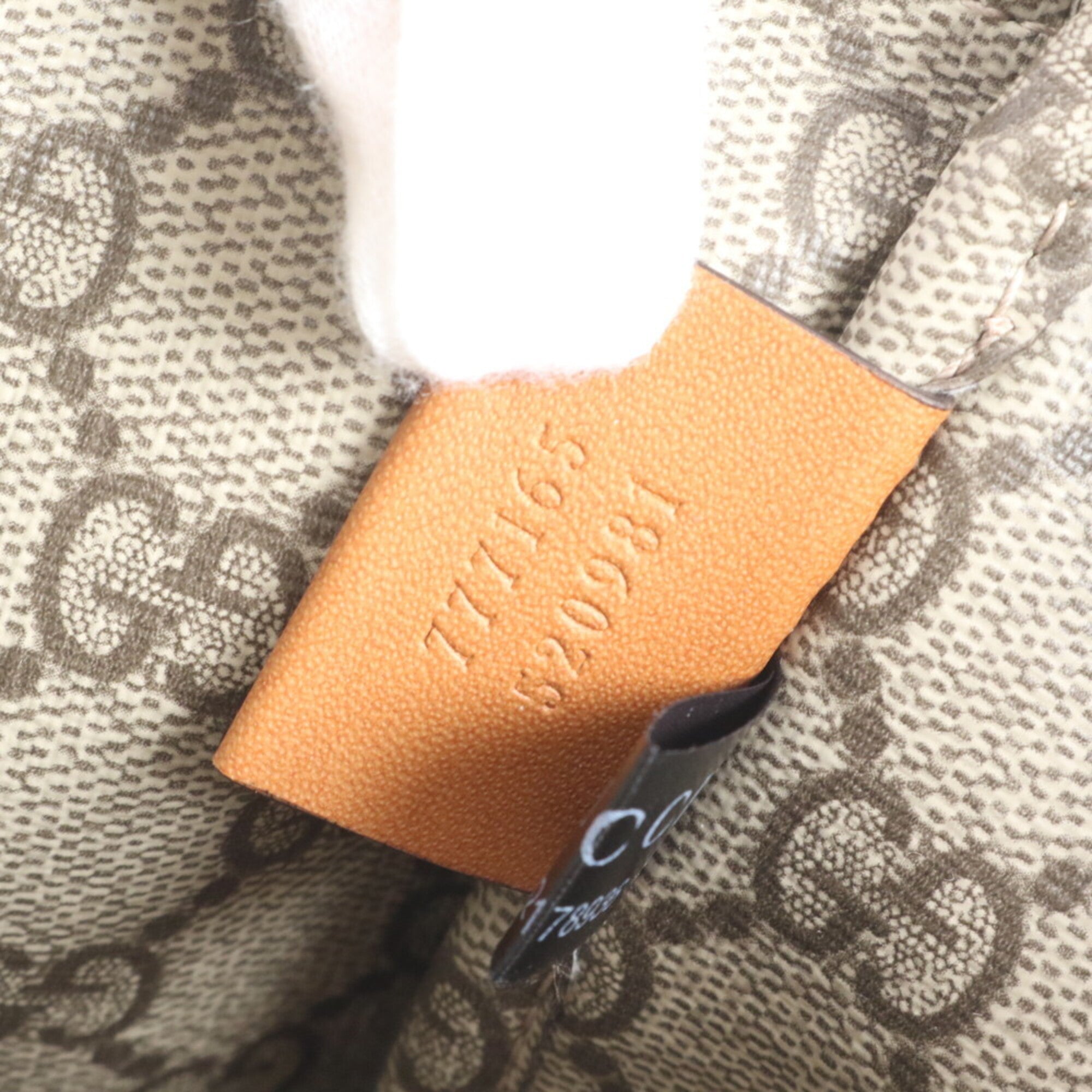 Gucci Beige Leather Canvas Handbag (Pre-Owned)