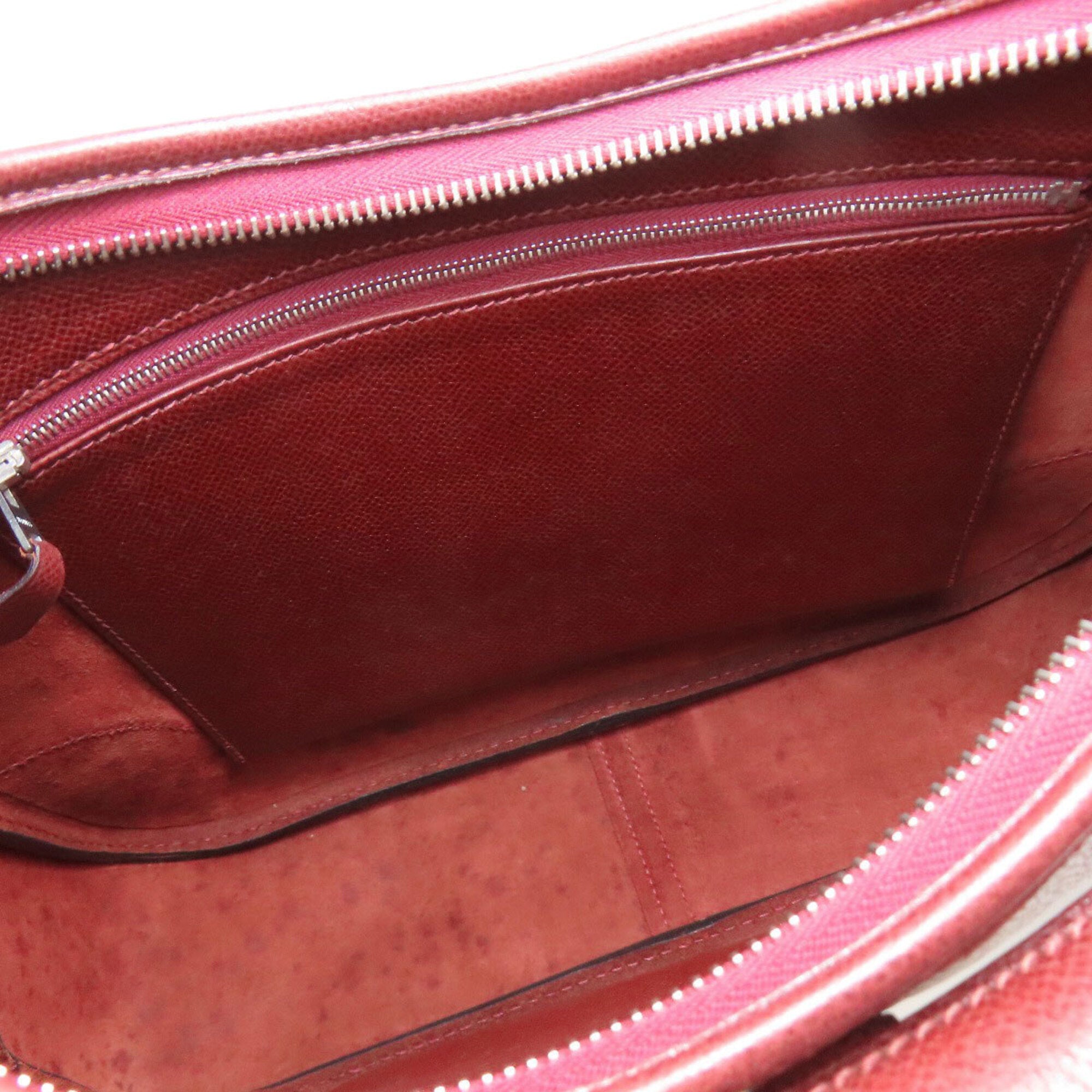 Hermes Rouge H Lisse Leather Shoulder Bag (Pre-Owned)