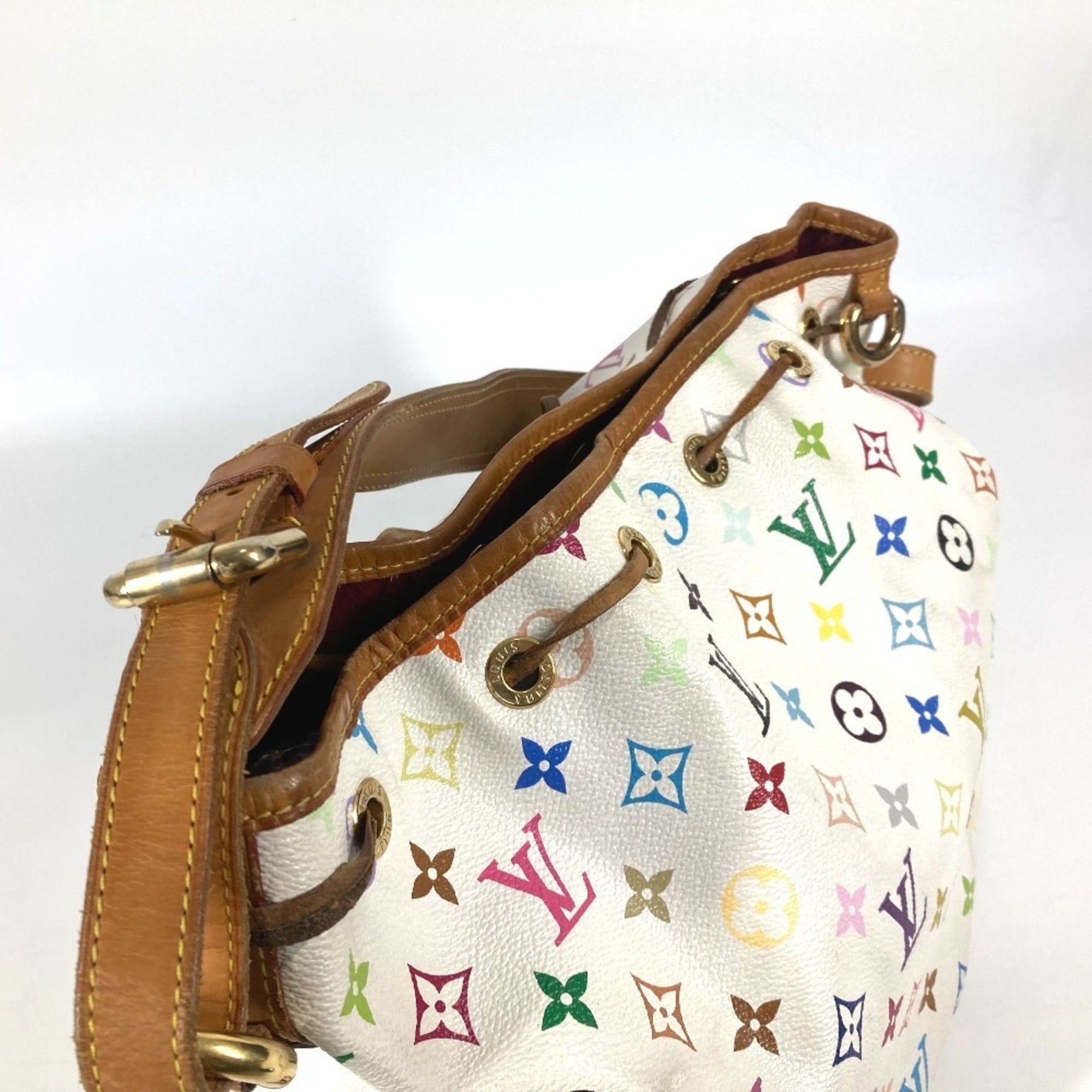 Louis Vuitton Blanc Multi-Color White Monogram Multicolore Shoulder Bag (Pre-Owned)