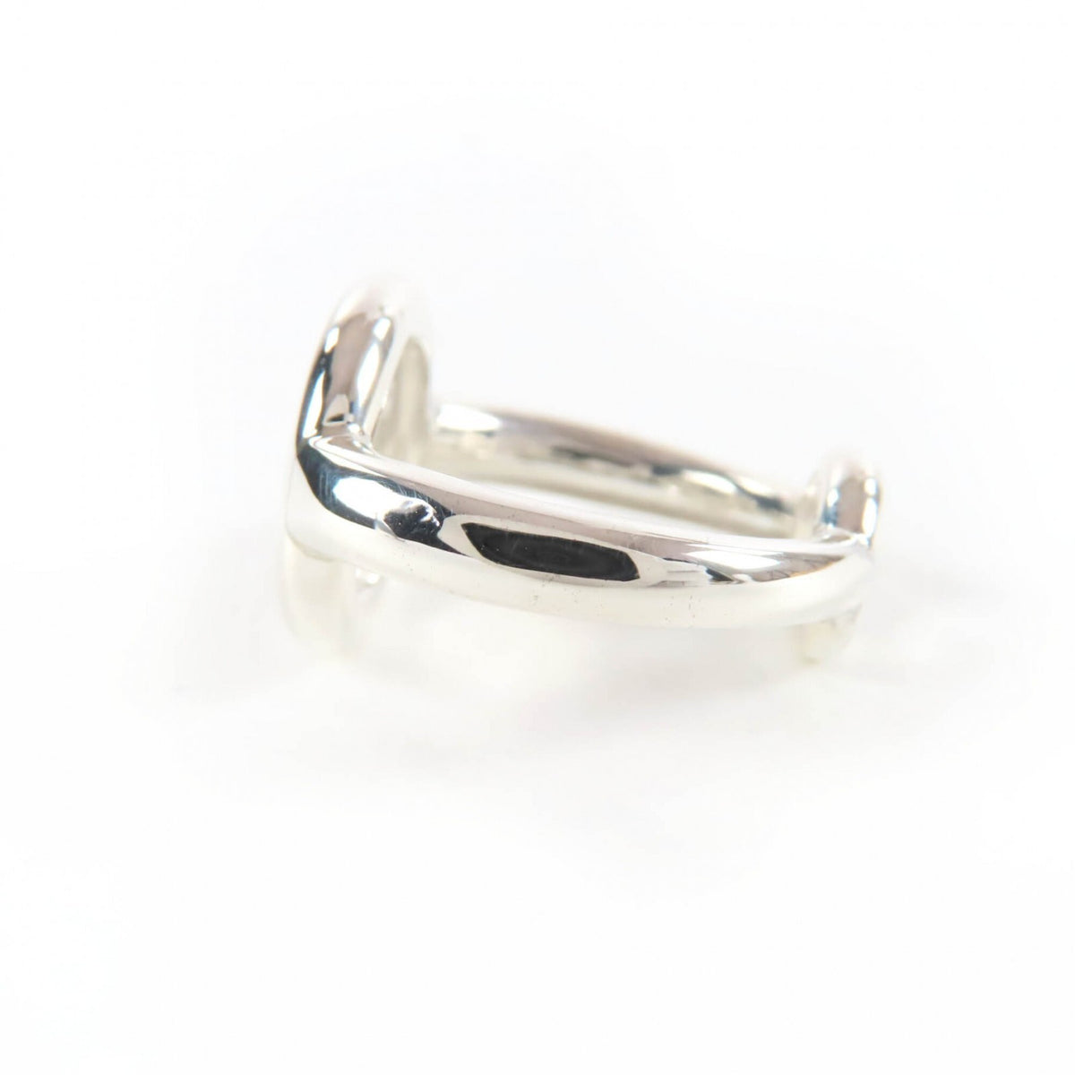 Hermes Silver 925 Band Ring (Pre-Owned)