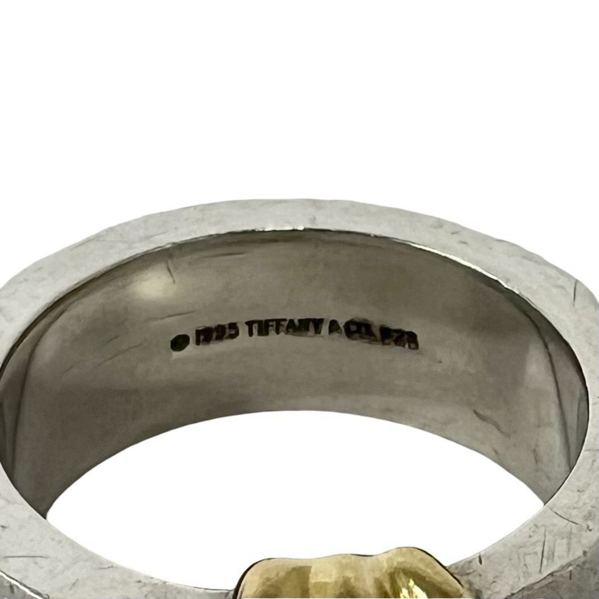 Tiffany Gold Silver Yellow Gold (18K) Silver 925 Band Ring (Pre-Owned)