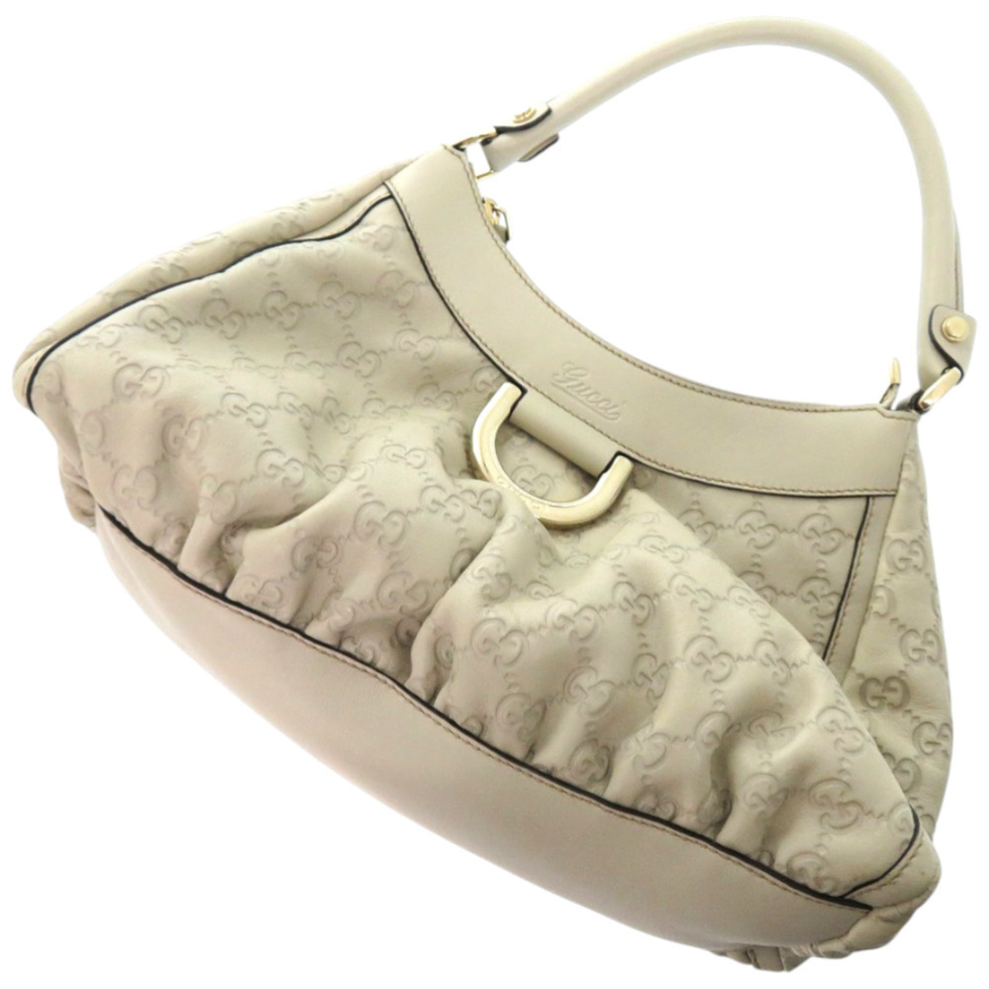 Gucci Ivory White Leather Shoulder Bag (Pre-Owned)