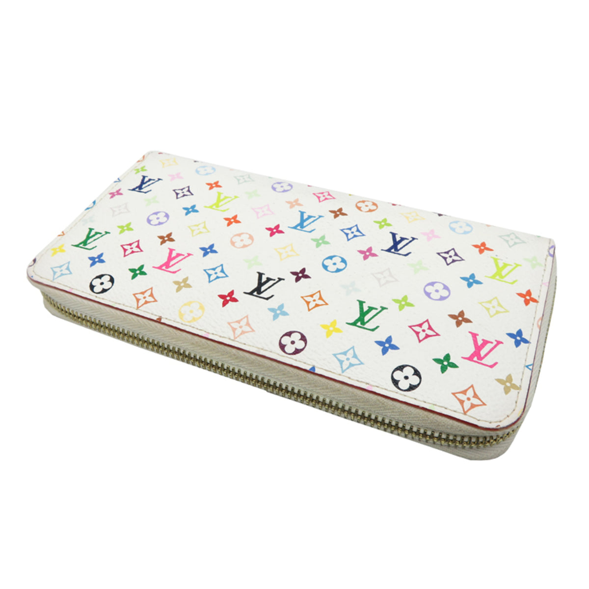 Louis Vuitton White Monogram Multicolore Long Wallet (Bi-Fold) (Pre-Owned)