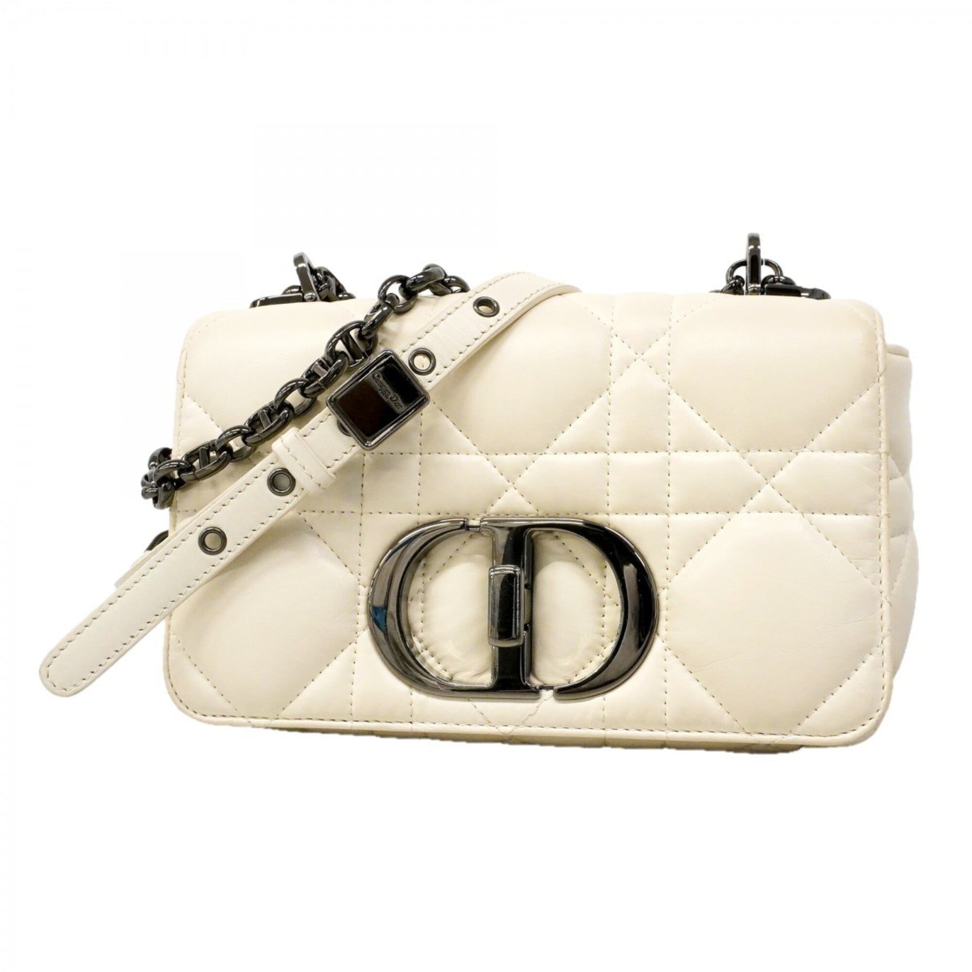 Christian Dior White Leather Shoulder Bag (Pre-Owned)