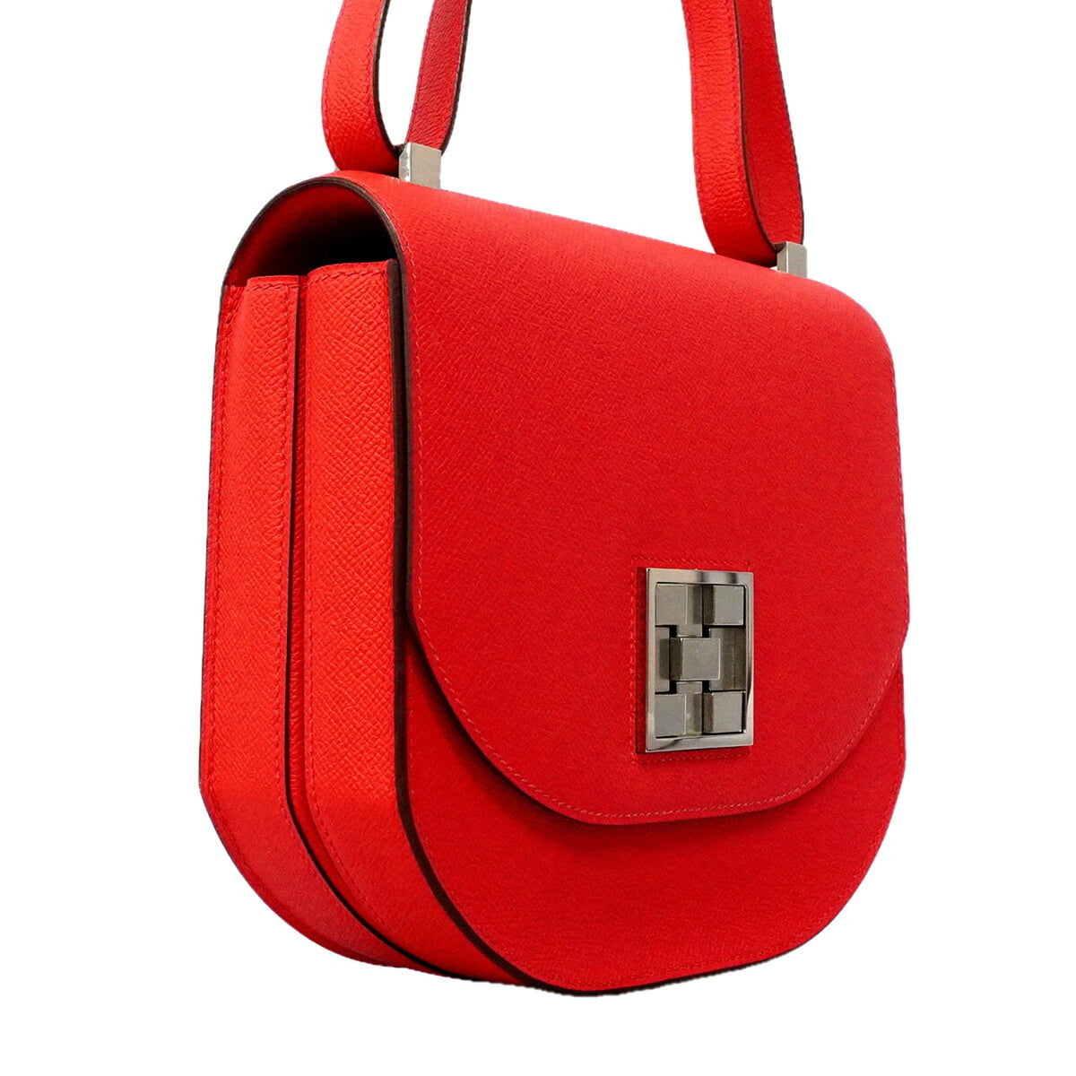 Hermes Red Color Leather Shoulder Bag (Pre-Owned)