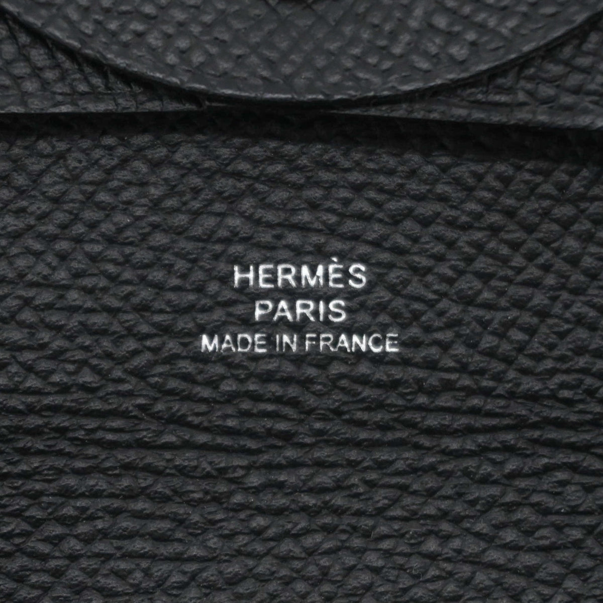 Hermes Black Epsom Leather Coin Purse/Coin Case (Pre-Owned)