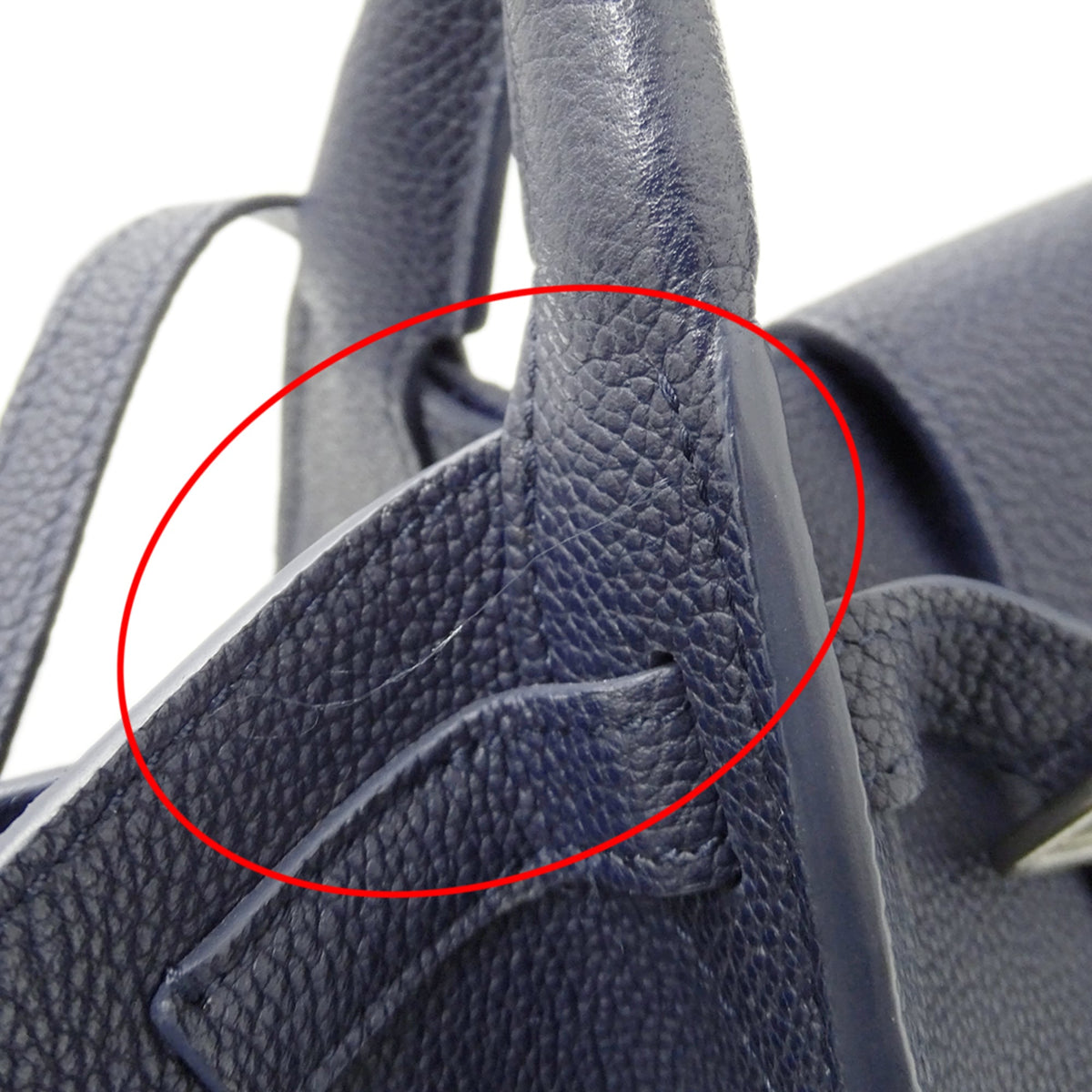 Celine Navy Leather Handbag Shoulder Bag (Pre-Owned)