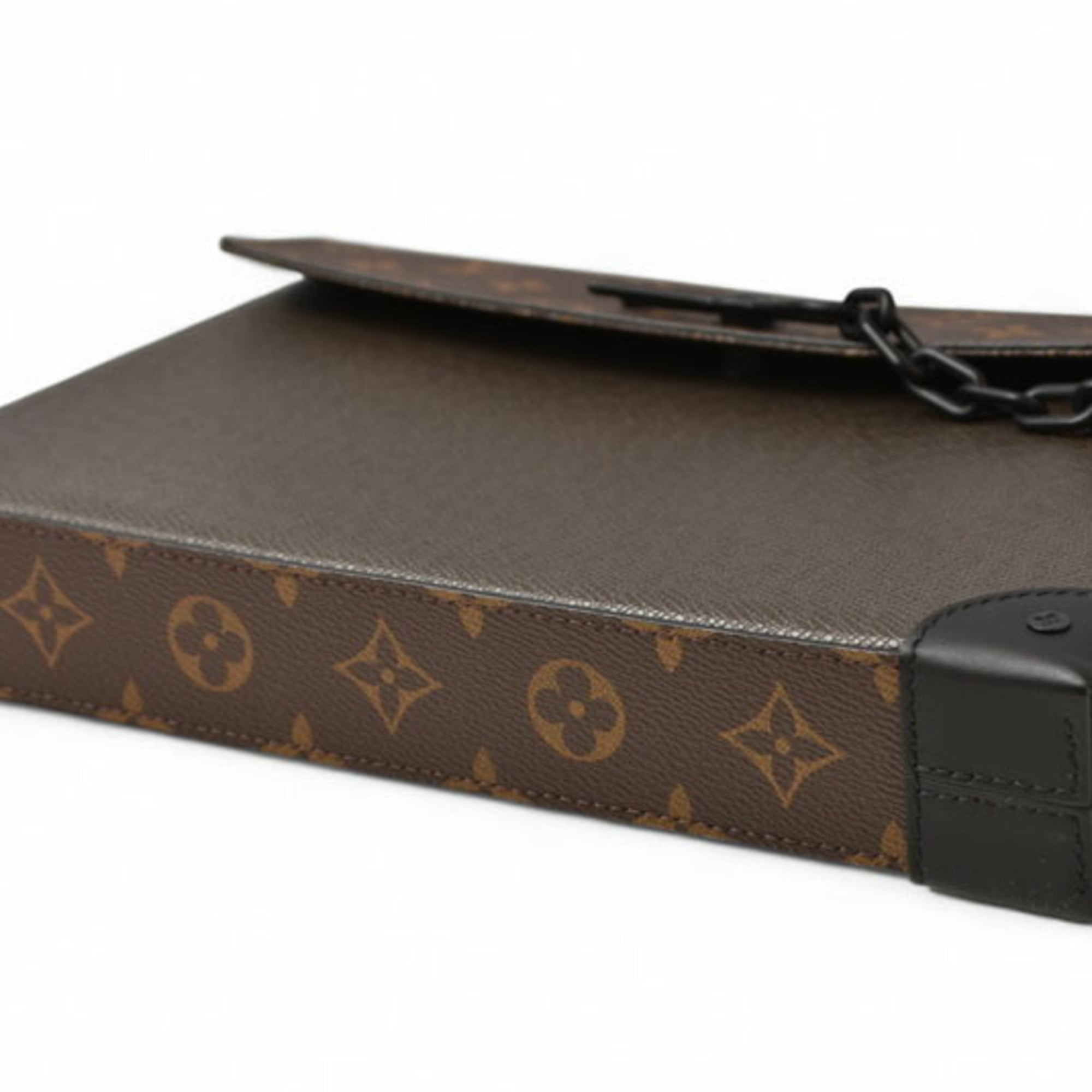 Louis Vuitton Brown Khaki Pvc Clutch Bag Pochette (Pre-Owned)