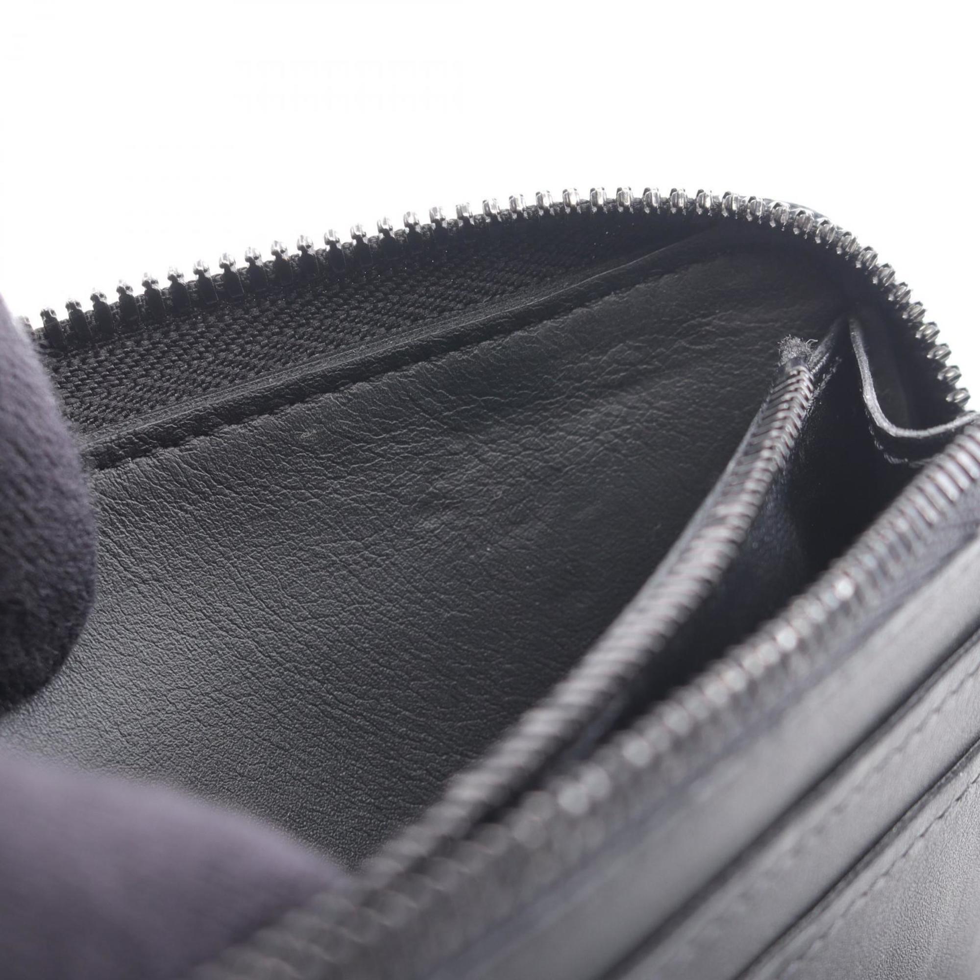 Louis Vuitton Black Noir Leather Long Wallet (Bi-Fold) (Pre-Owned)