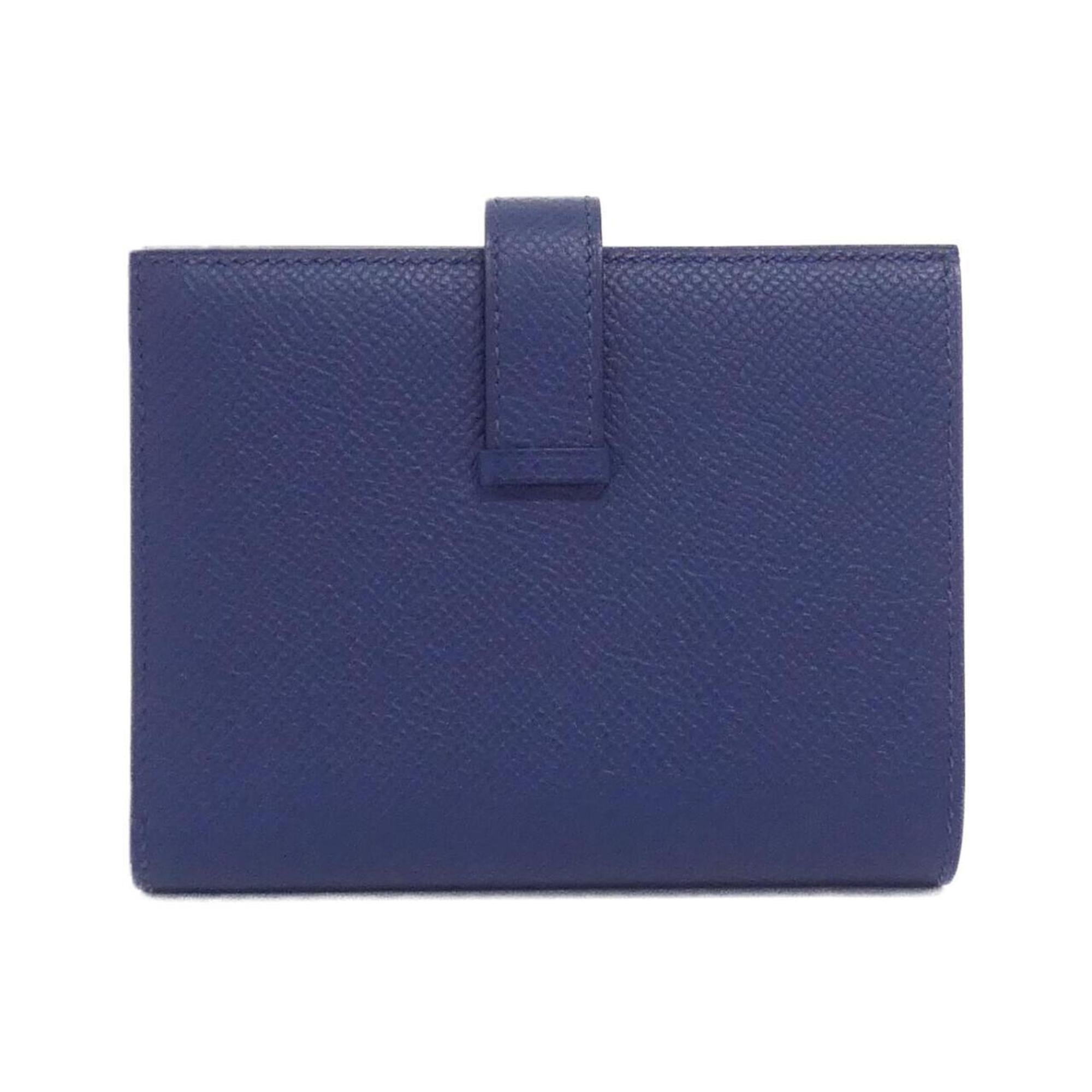 Hermes Blue Navy Epsom Leather Wallet (Bi-Fold) (Pre-Owned)