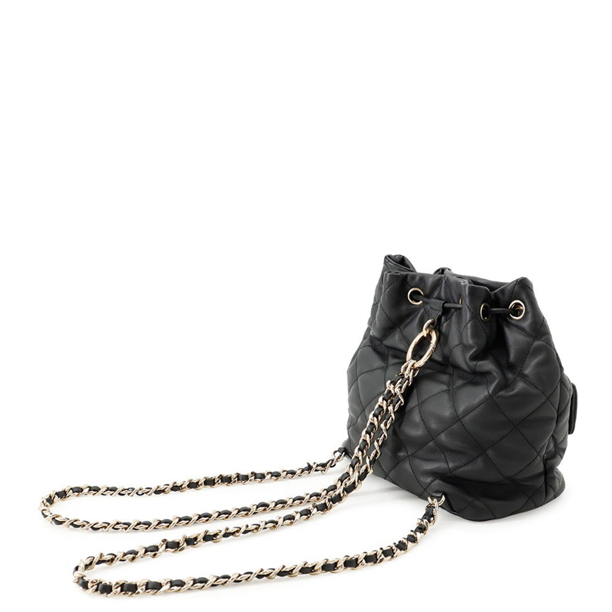 Chanel Matelasse Black Leather Backpack (Pre-Owned)