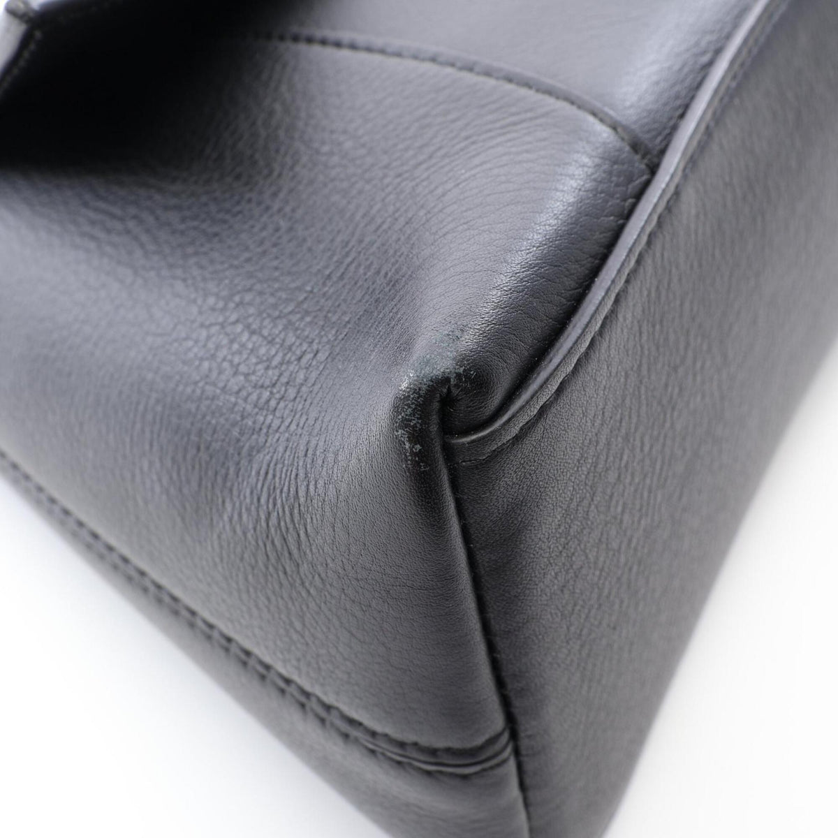 Balenciaga Black Leather Handbag Shoulder Bag (Pre-Owned)