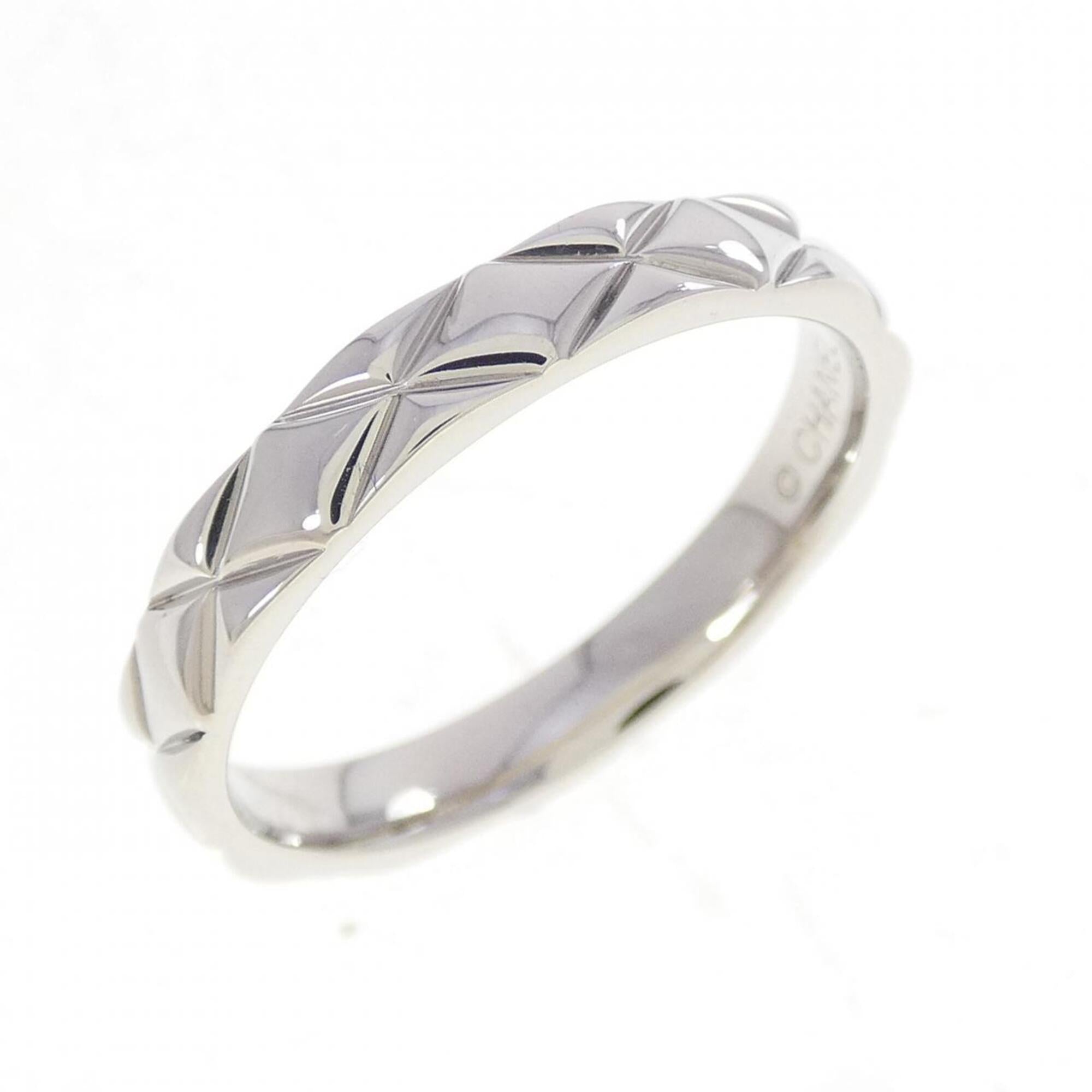 Chanel Silver Platinum 950 Band Ring (Pre-Owned)