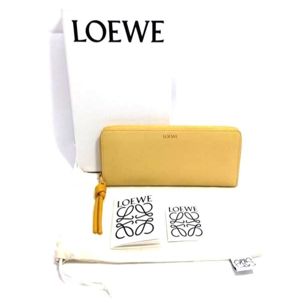 Loewe Yellow Leather Long Wallet (Bi-Fold) (Pre-Owned)