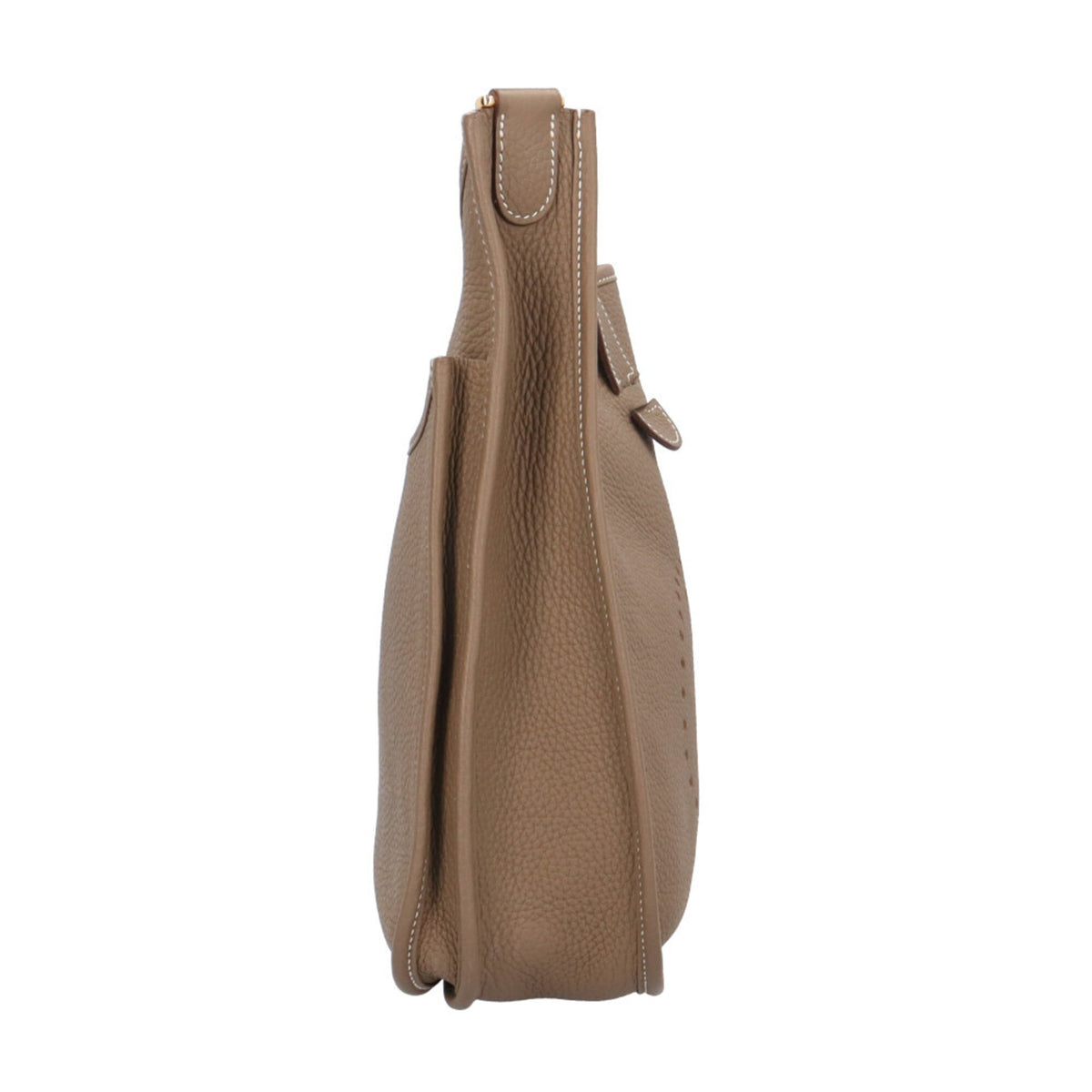 Hermes Beige Etoupe Gray Taurillon Clemence Leather Handbag Shoulder Bag (Pre-Owned)
