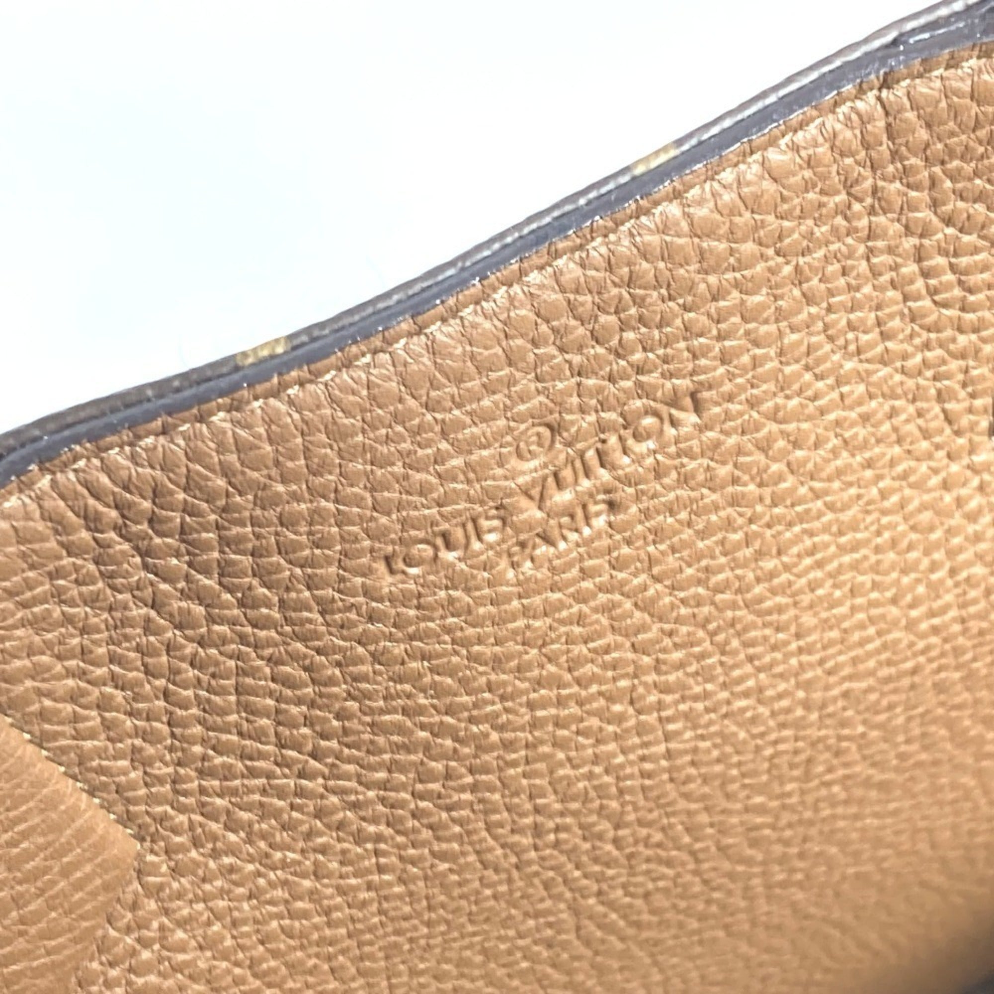 Louis Vuitton Brown Monogram Canvas Leather Shoulder Bag Tote Bag (Pre-Owned)