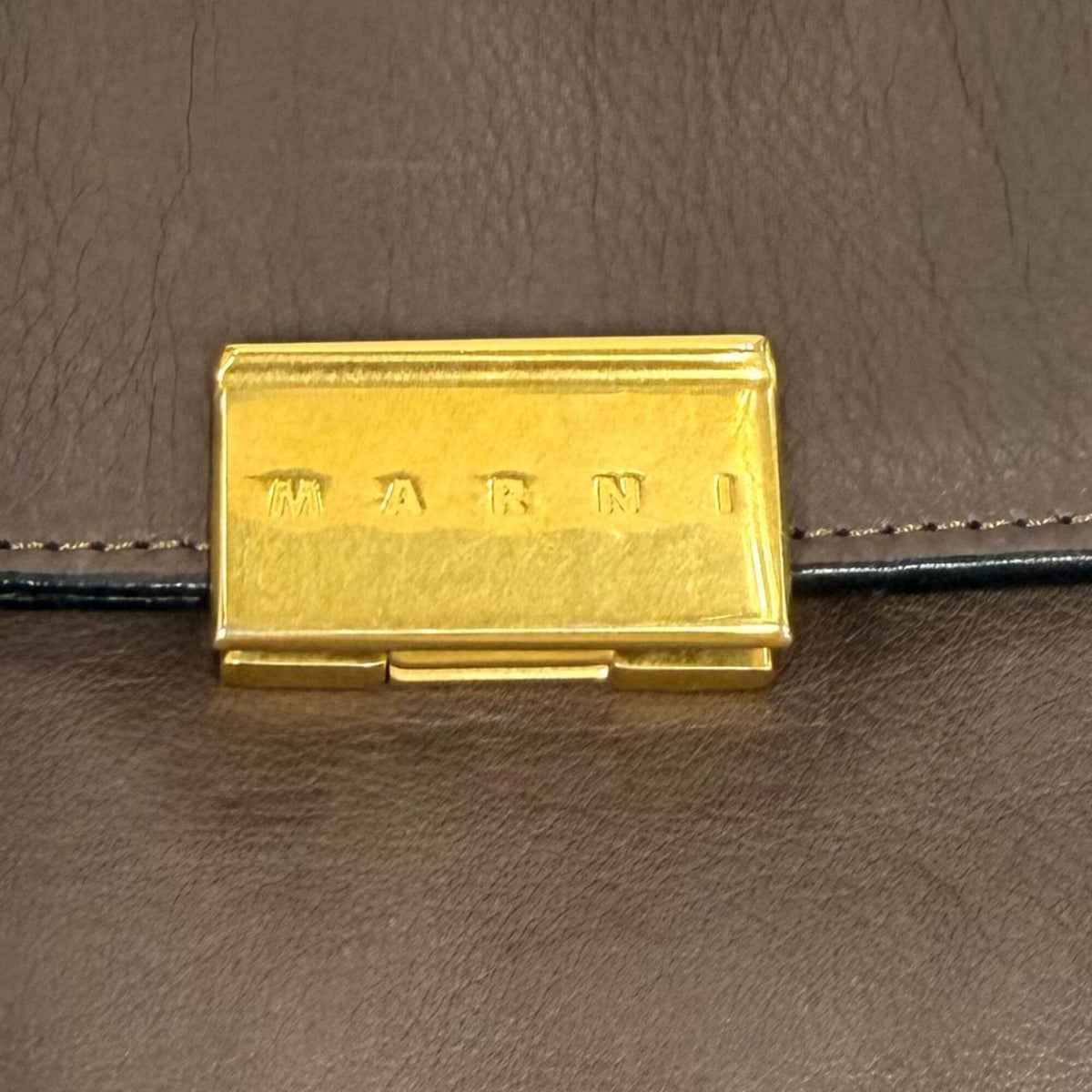Marni Brown Leather Shoulder Bag (Pre-Owned)