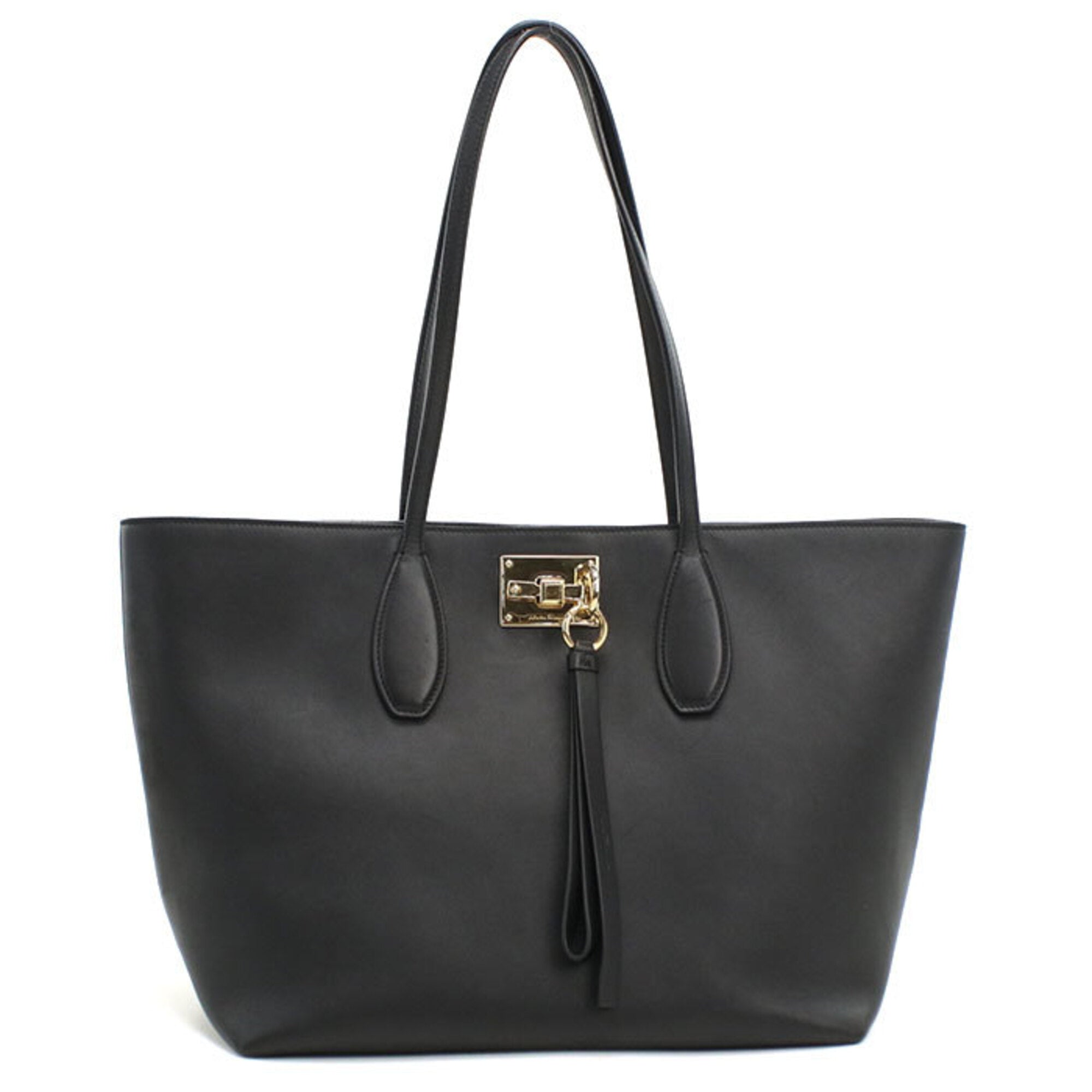 Salvatore Ferragamo Black Leather Tote Bag (Pre-Owned)