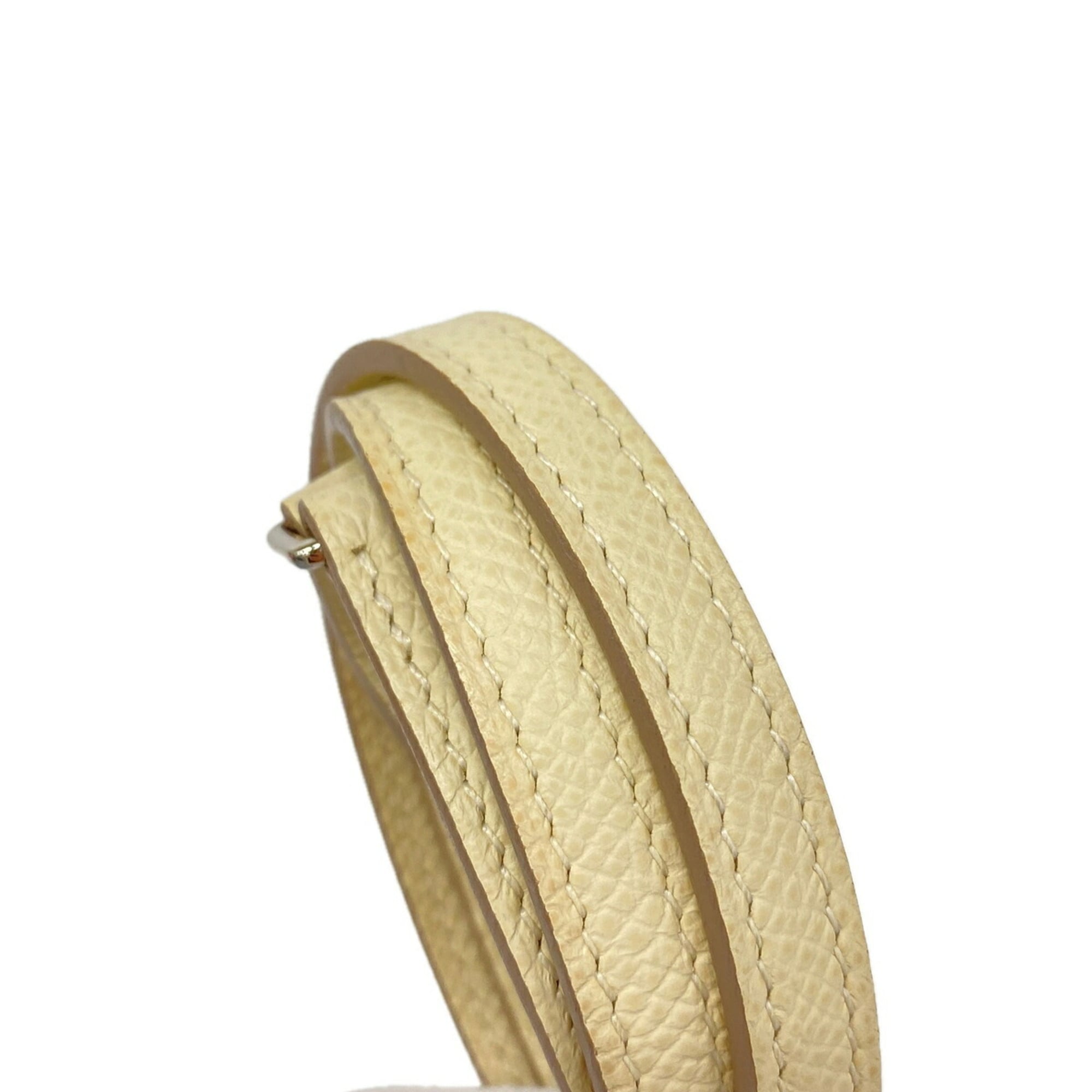 Hermes White Leather Chain/Shoulder Wallet (Pre-Owned)