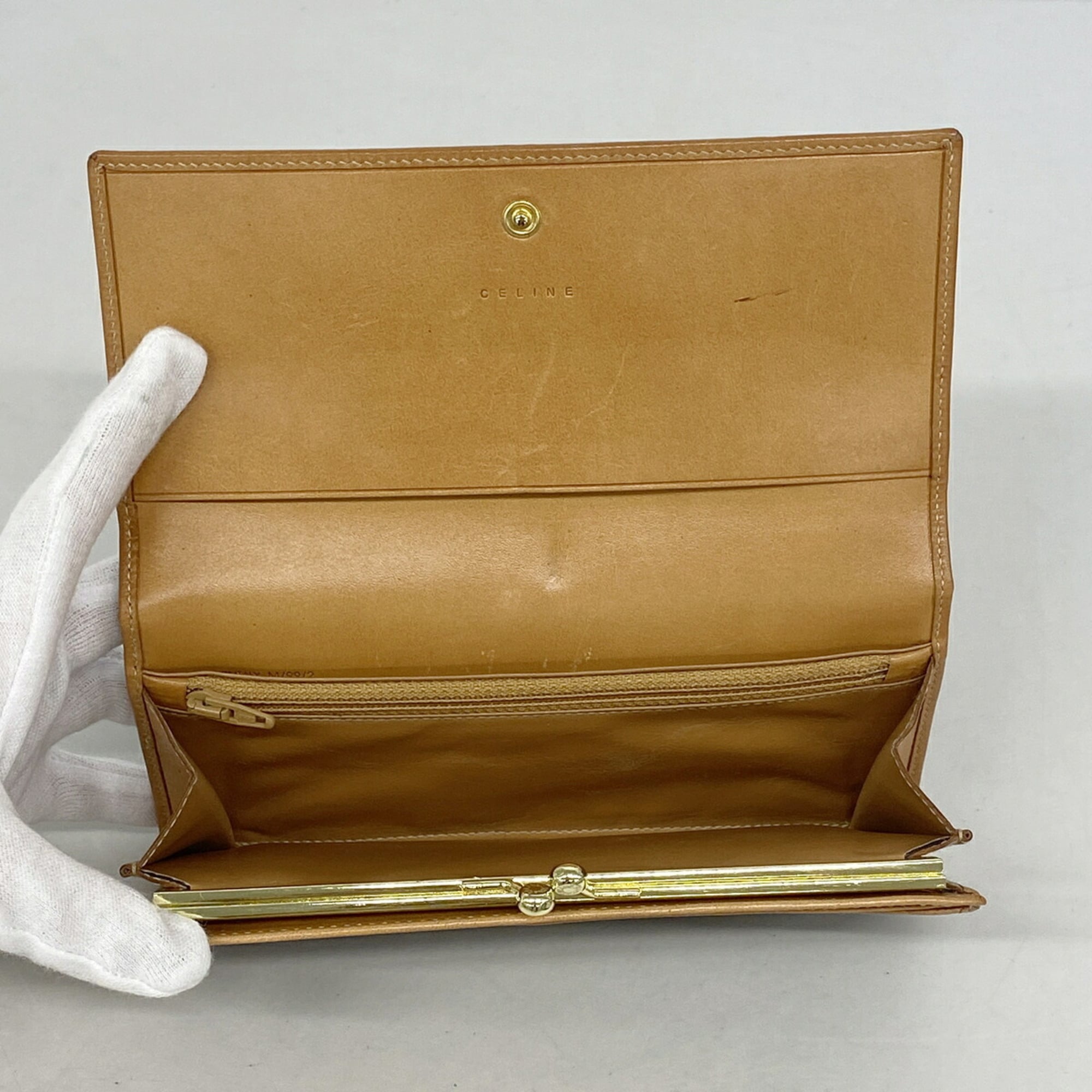 Celine Brown Pvc Long Wallet (Bi-Fold) (Pre-Owned)