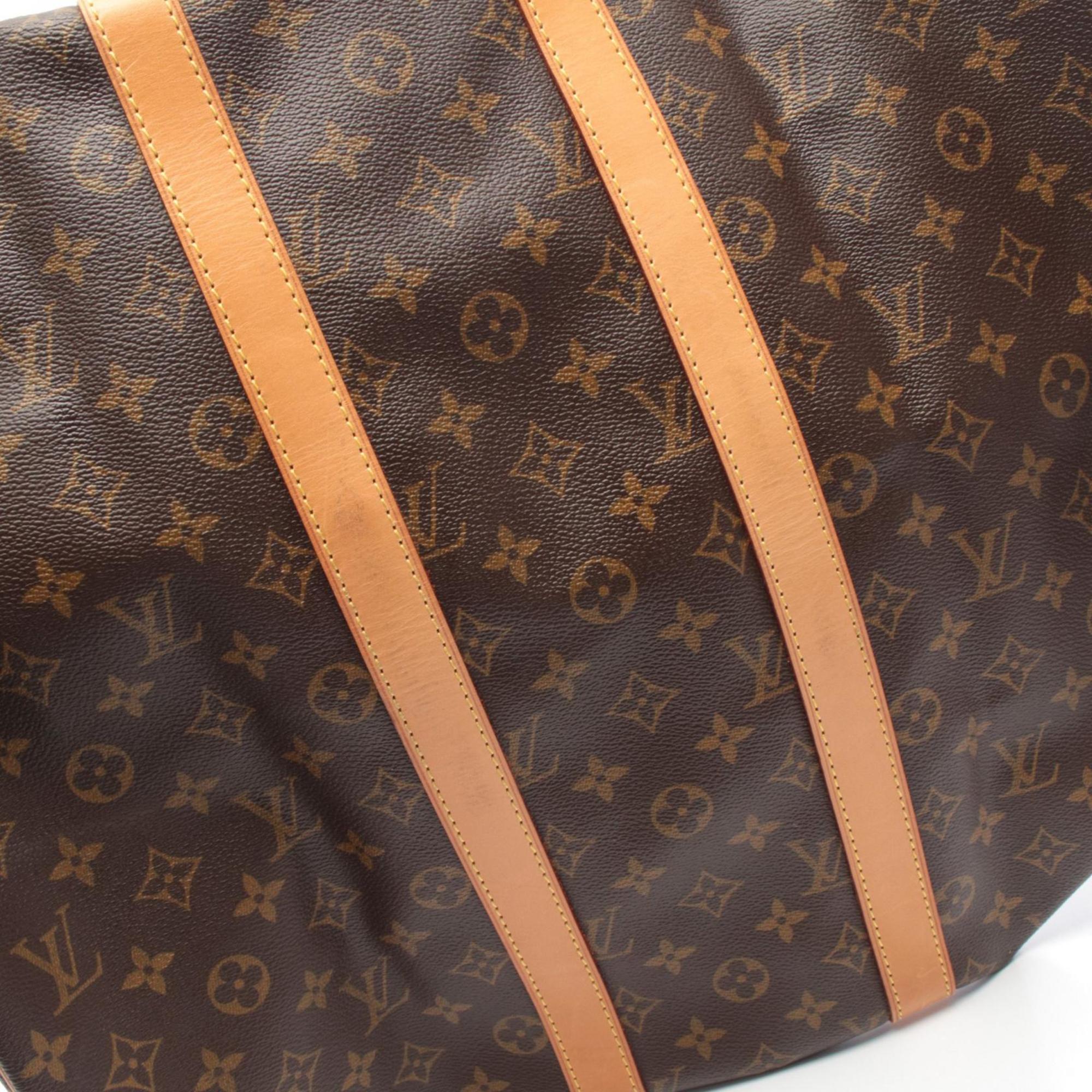 Louis Vuitton Brown Coated Canvas Leather Boston Bag Handbag (Pre-Owned)