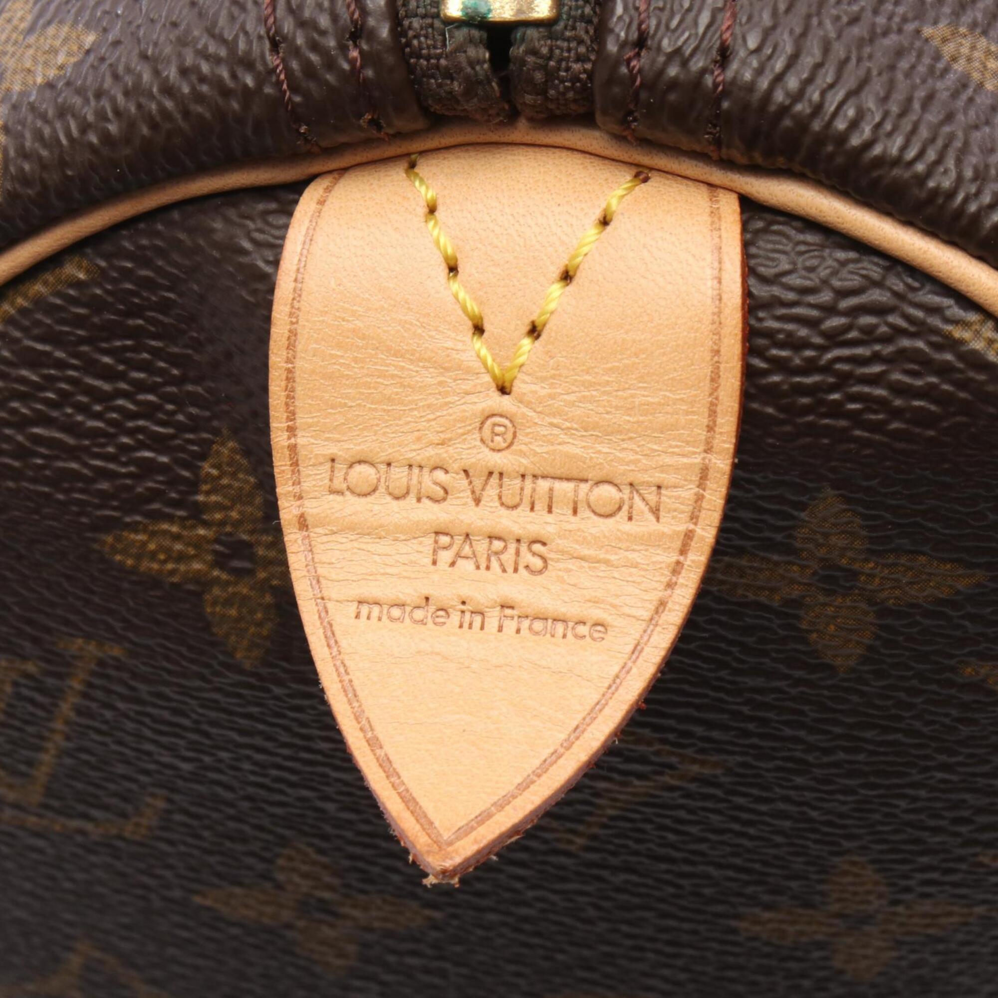 Louis Vuitton Brown Pvc Coated Canvas Leather Boston Bag (Pre-Owned)