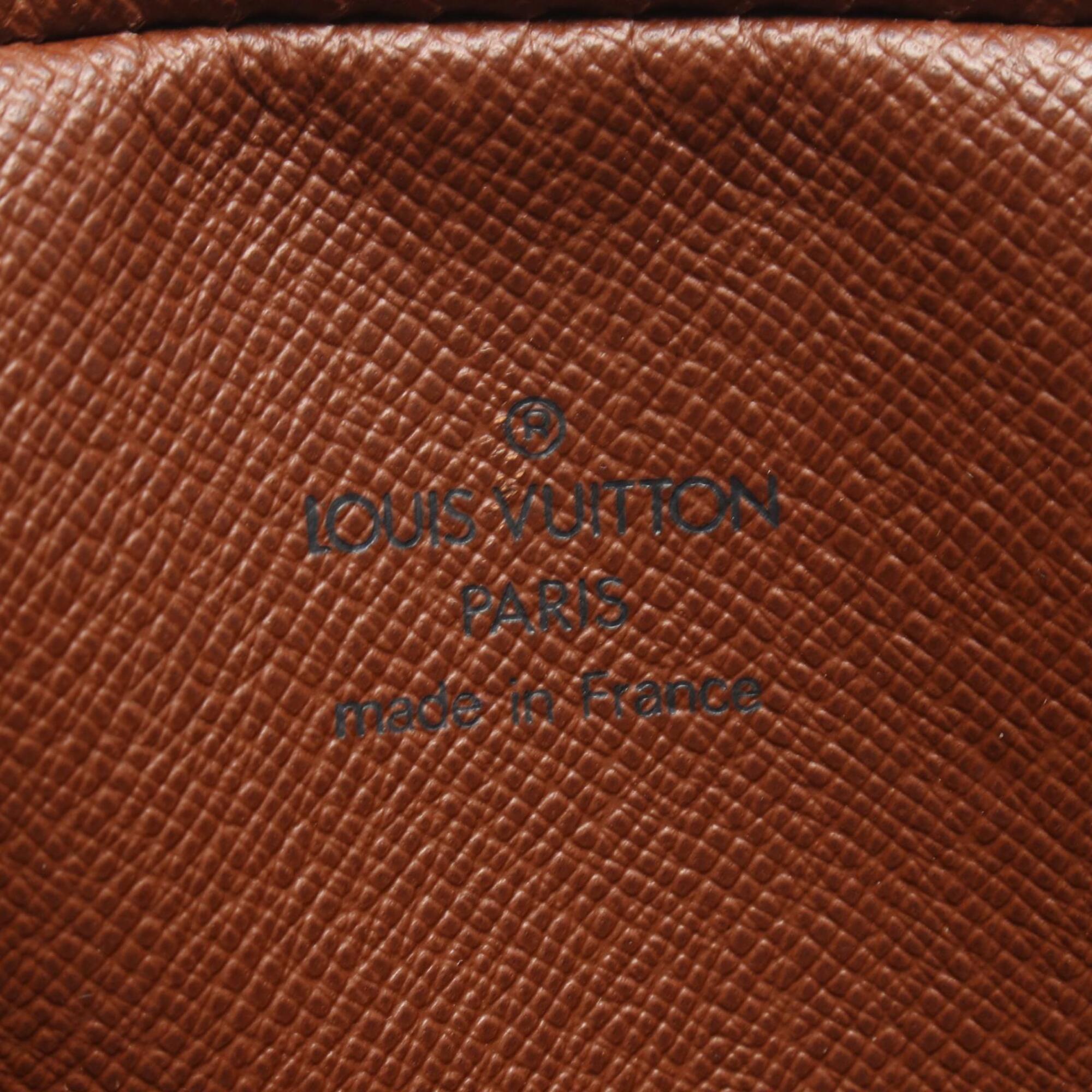 Louis Vuitton Brown Monogram Coated Canvas Leather Handbag Shoulder Bag (Pre-Owned)