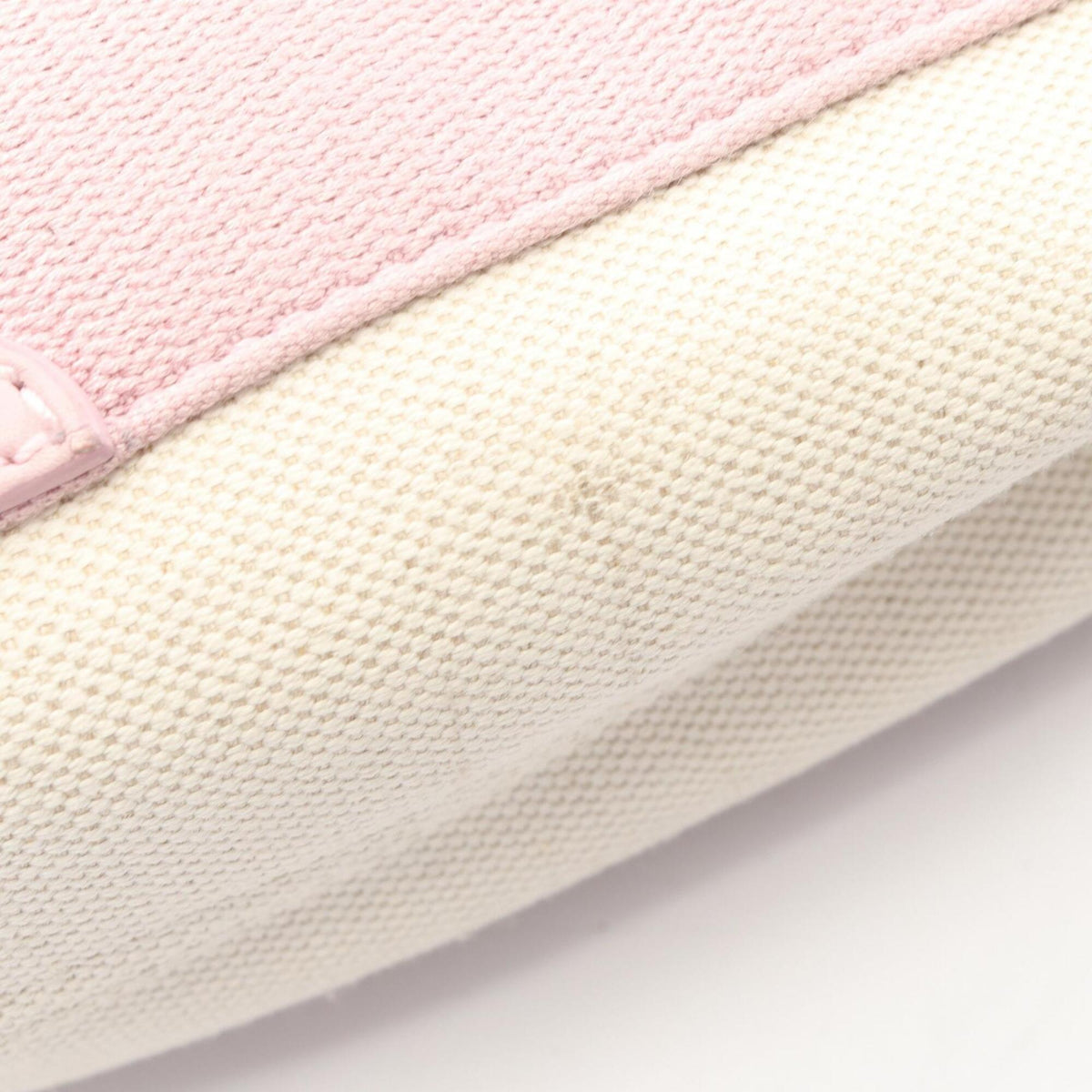 Balenciaga Ivory Pink Canvas Leather Handbag Pouch (Pre-Owned)