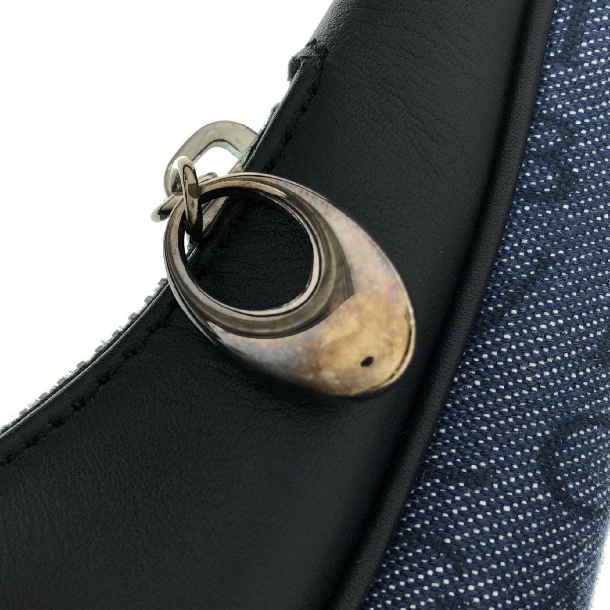 Bvlgari Blue Denim Leather Shoulder Bag (Pre-Owned)
