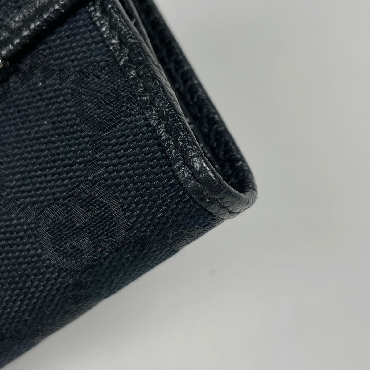 Gucci Black Gg Canvas Leather Wallet (Bi-Fold) (Pre-Owned)