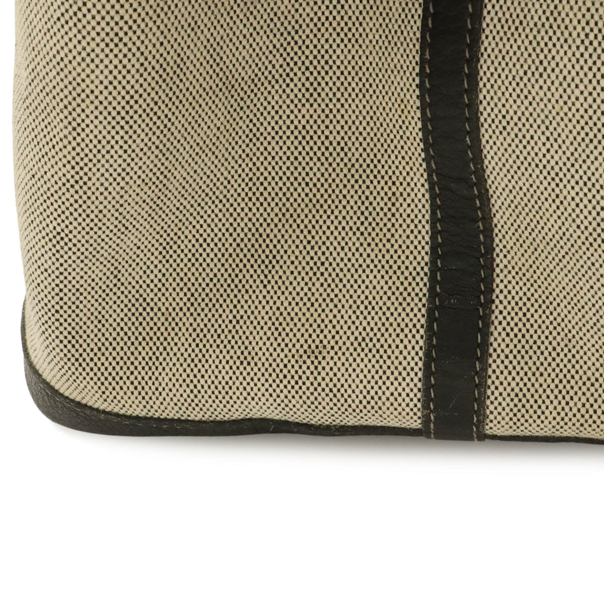 Hermes Black Gray Yellow Toile H Shoulder Bag Tote Bag (Pre-Owned)