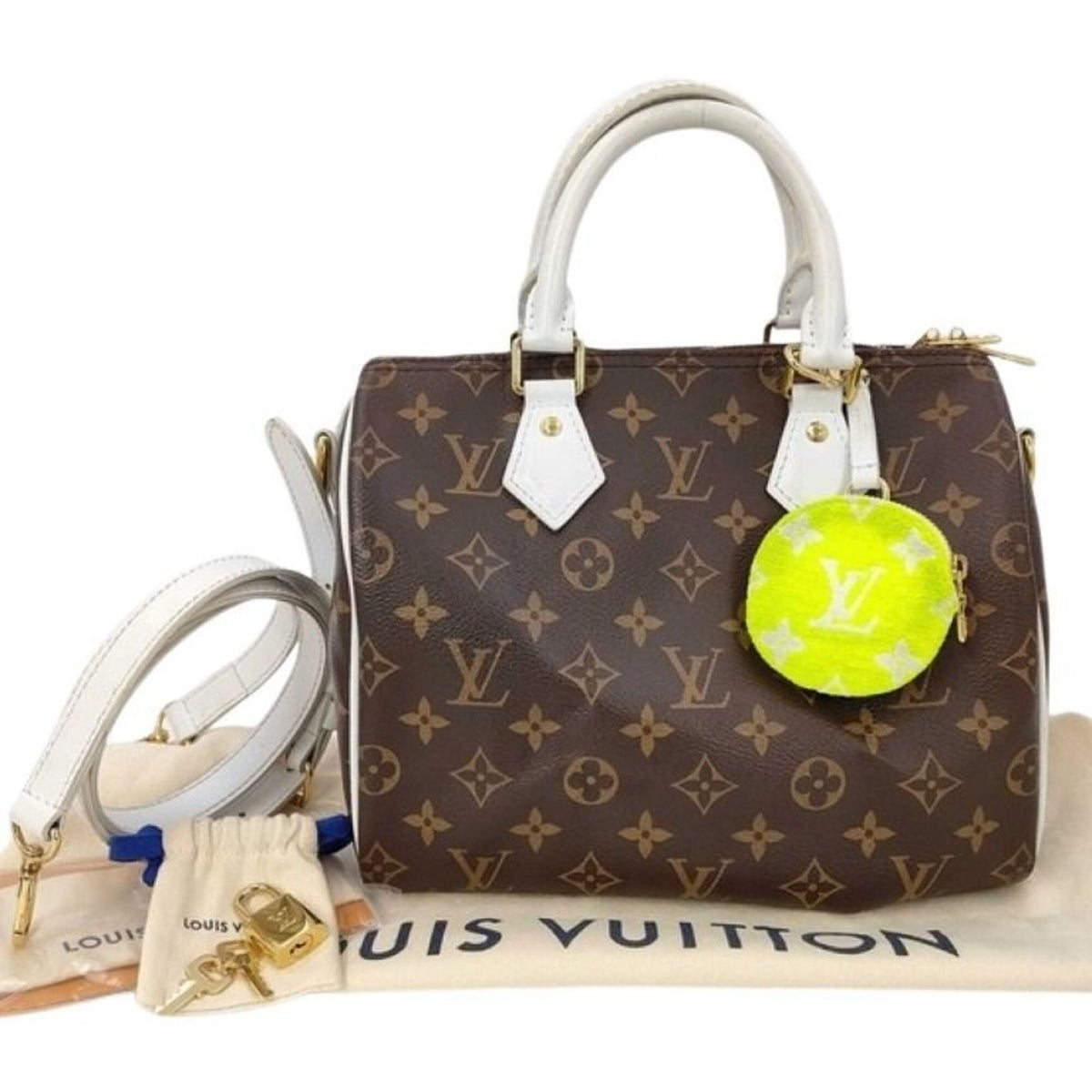 Louis Vuitton Brown Monogram White Monogram Handbag Pouch Shoulder Bag (Pre-Owned)