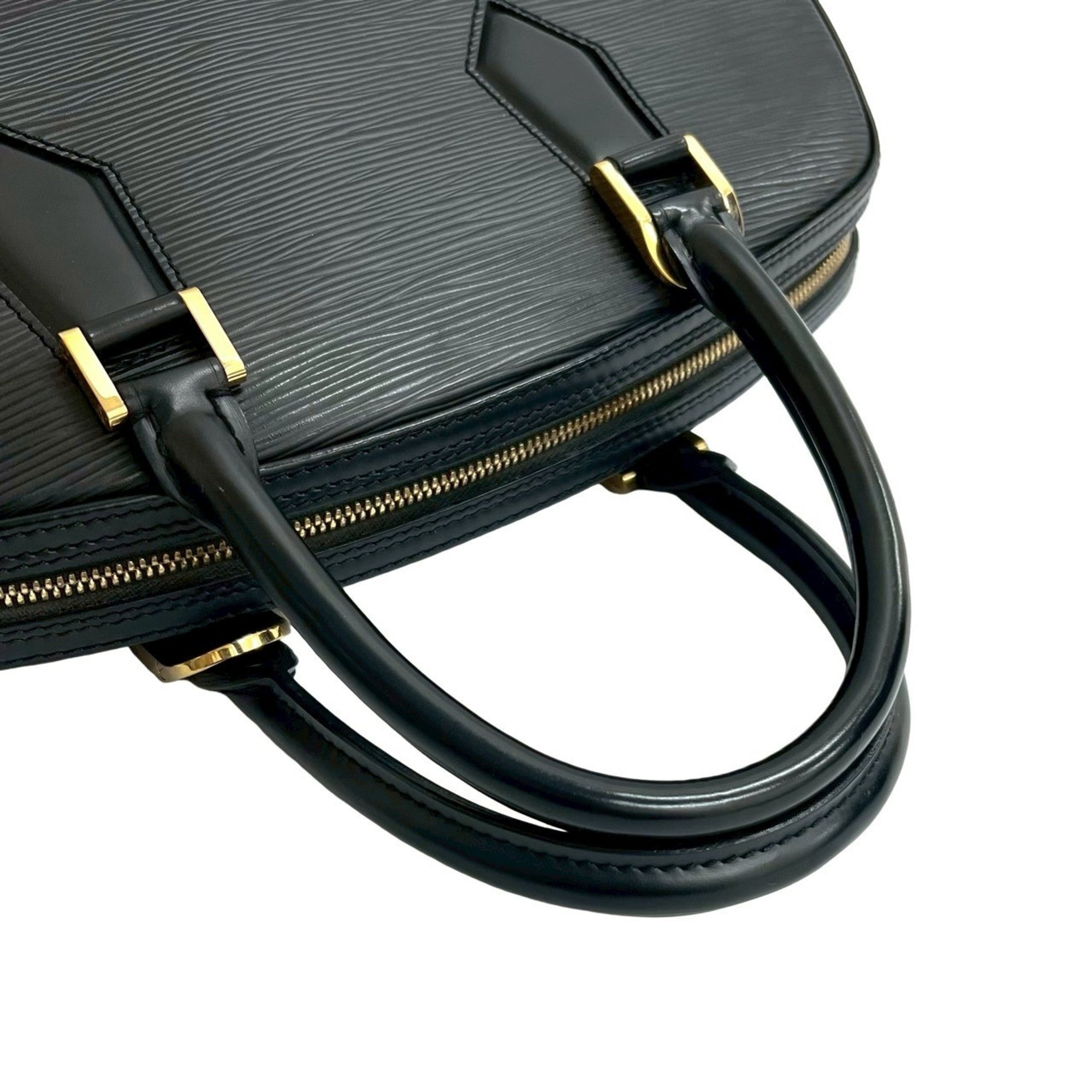 Louis Vuitton Black Epi Leather Boston Bag Handbag (Pre-Owned)