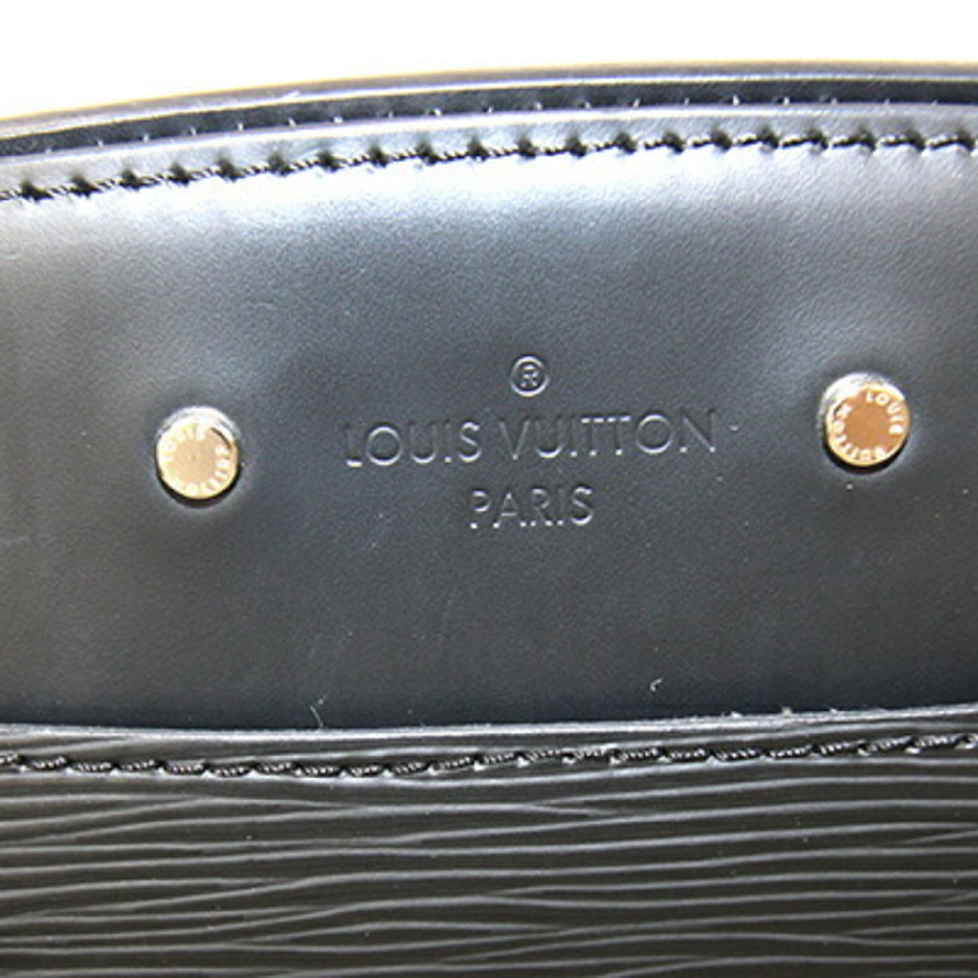 Louis Vuitton Noir Epi Leather Handbag Shoulder Bag (Pre-Owned)
