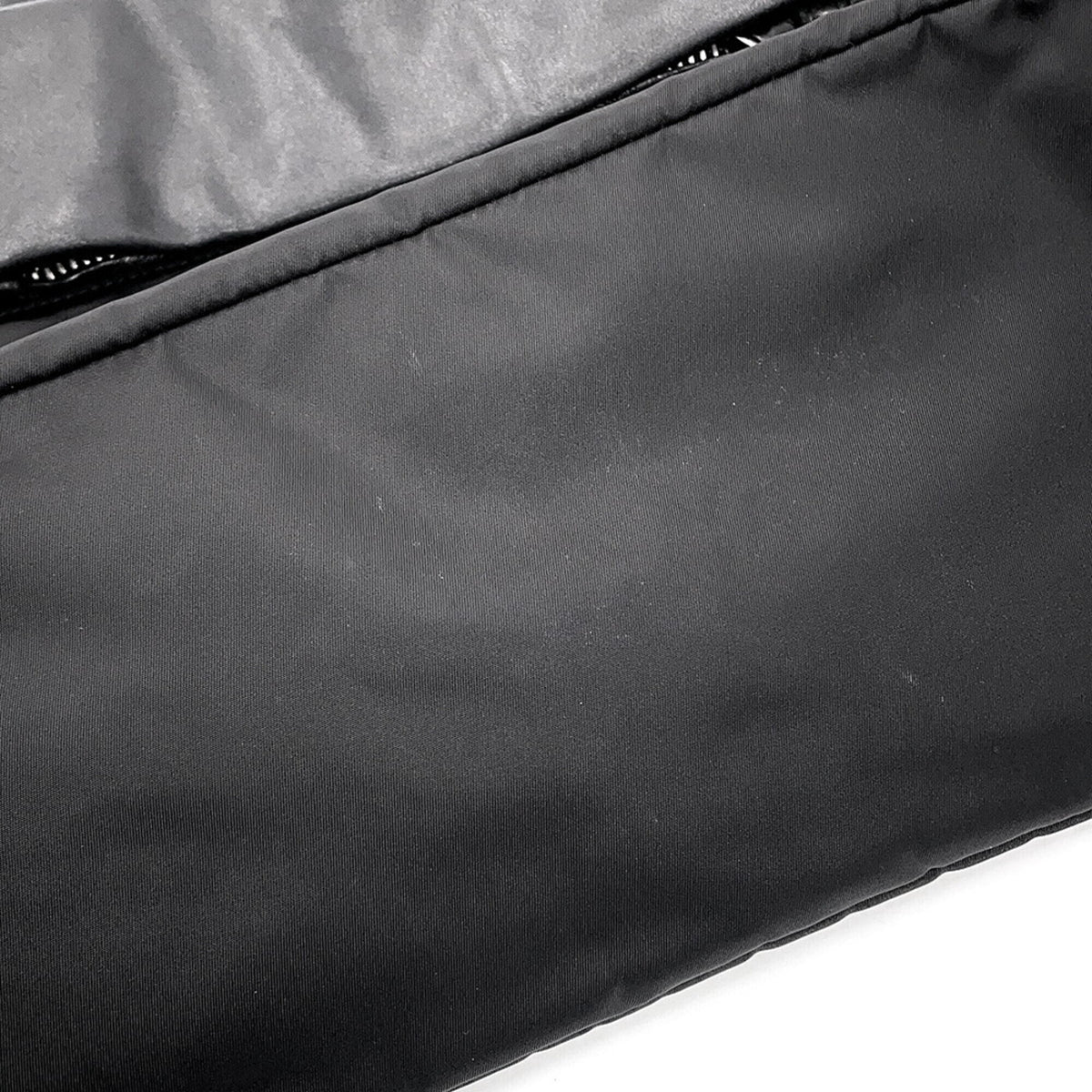 Prada Black Nylon Leather Tote Bag (Pre-Owned)