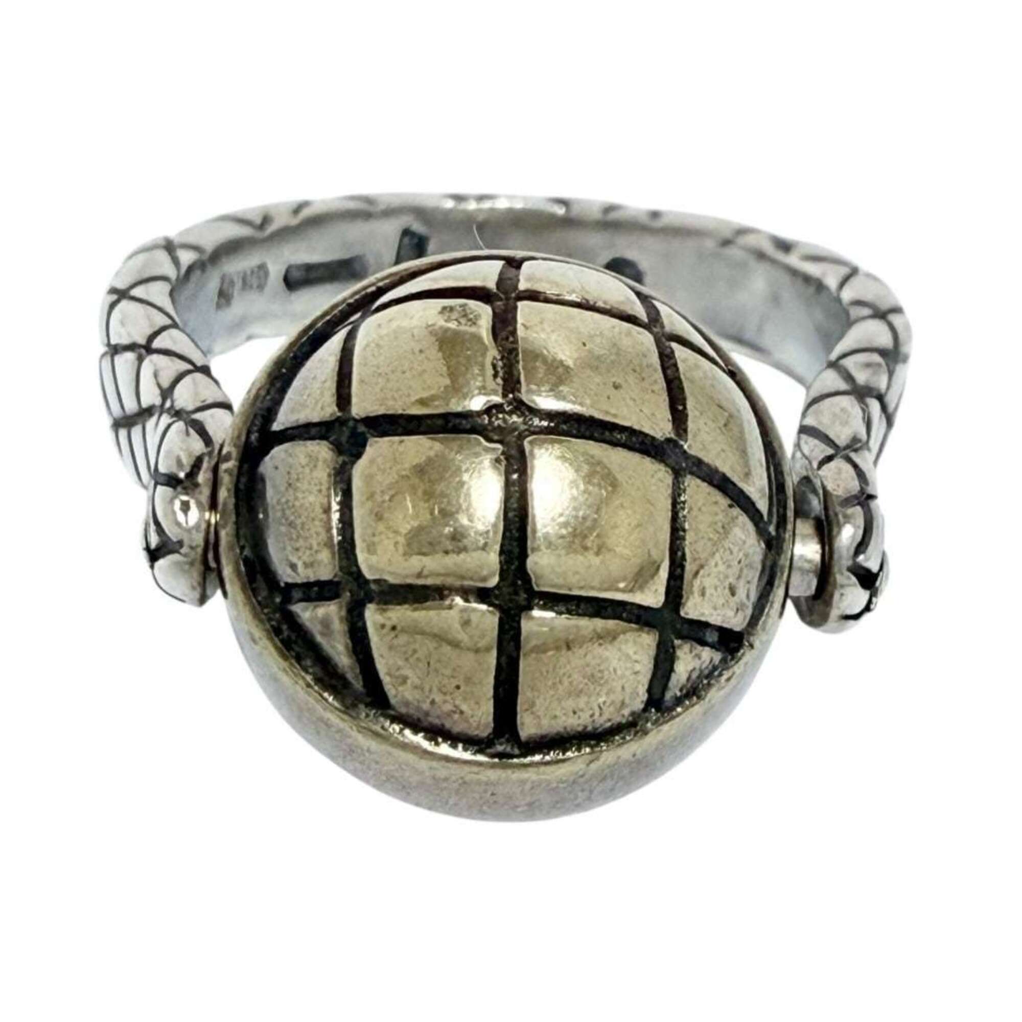 Bottega Veneta Silver 925 Band Ring (Pre-Owned)
