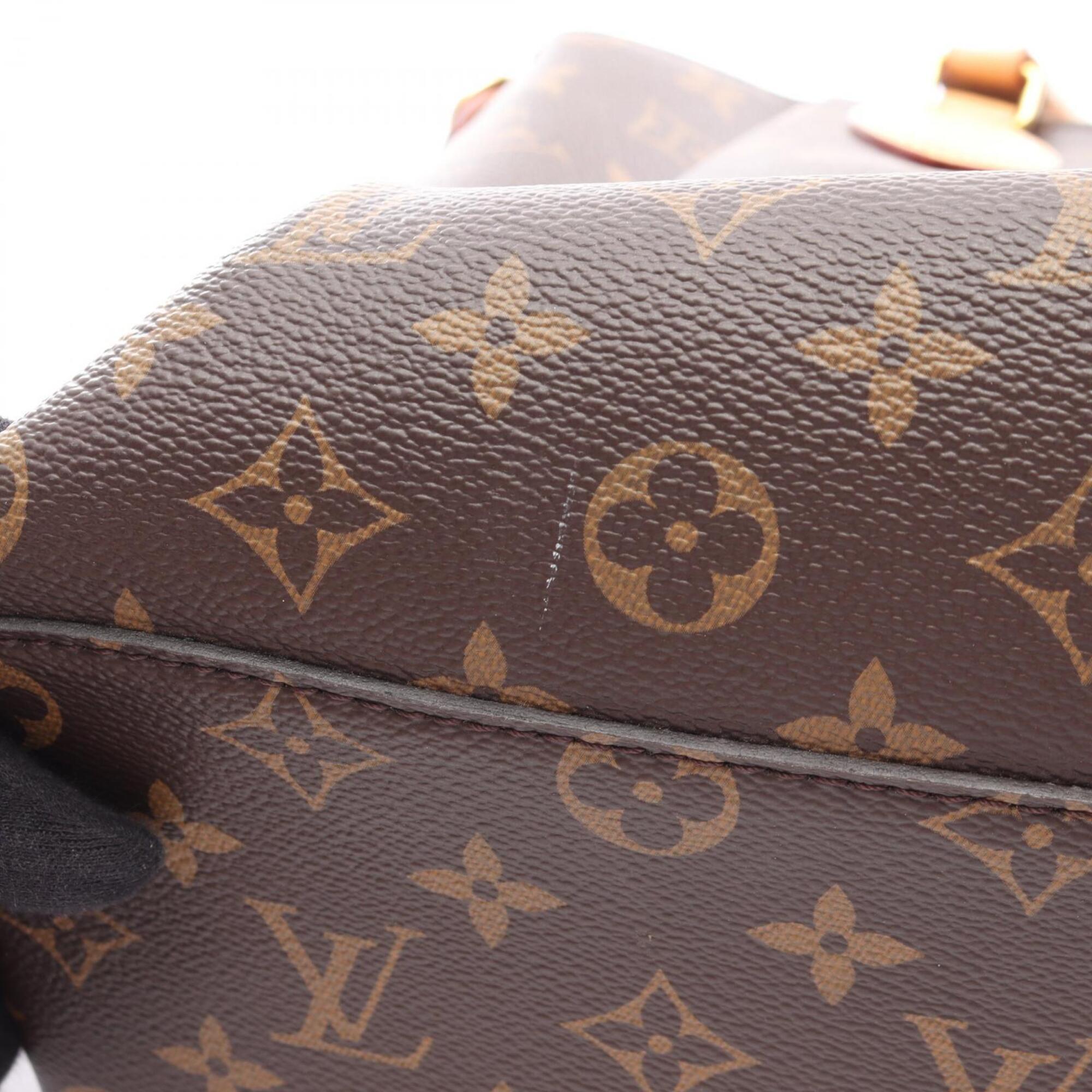 Louis Vuitton Brown Coated Canvas Pvc Monogram Leather Handbag (Pre-Owned)
