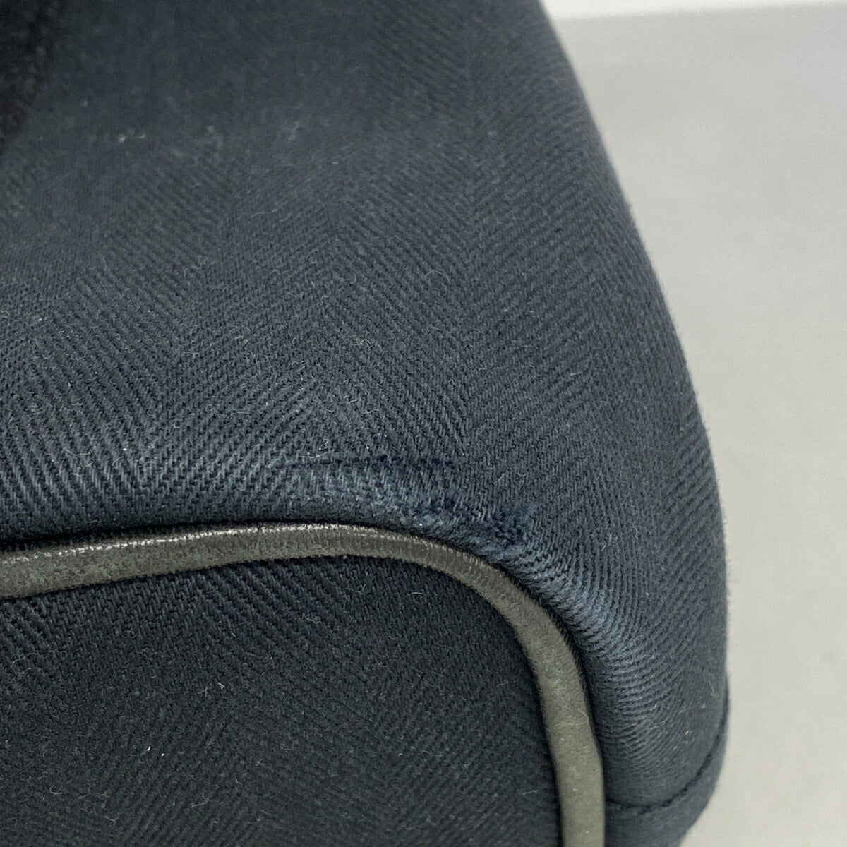 Hermes Black Toile Chevron Tote Bag (Pre-Owned)