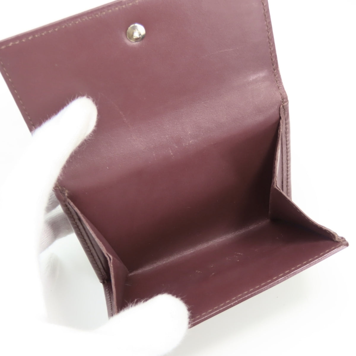 Louis Vuitton Bordeaux Violet Monogram Mat Wallet (Tri-Fold) (Pre-Owned)