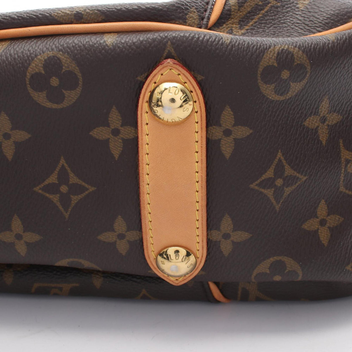 Louis Vuitton Brown Monogram Coated Canvas Leather Handbag Shoulder Bag (Pre-Owned)