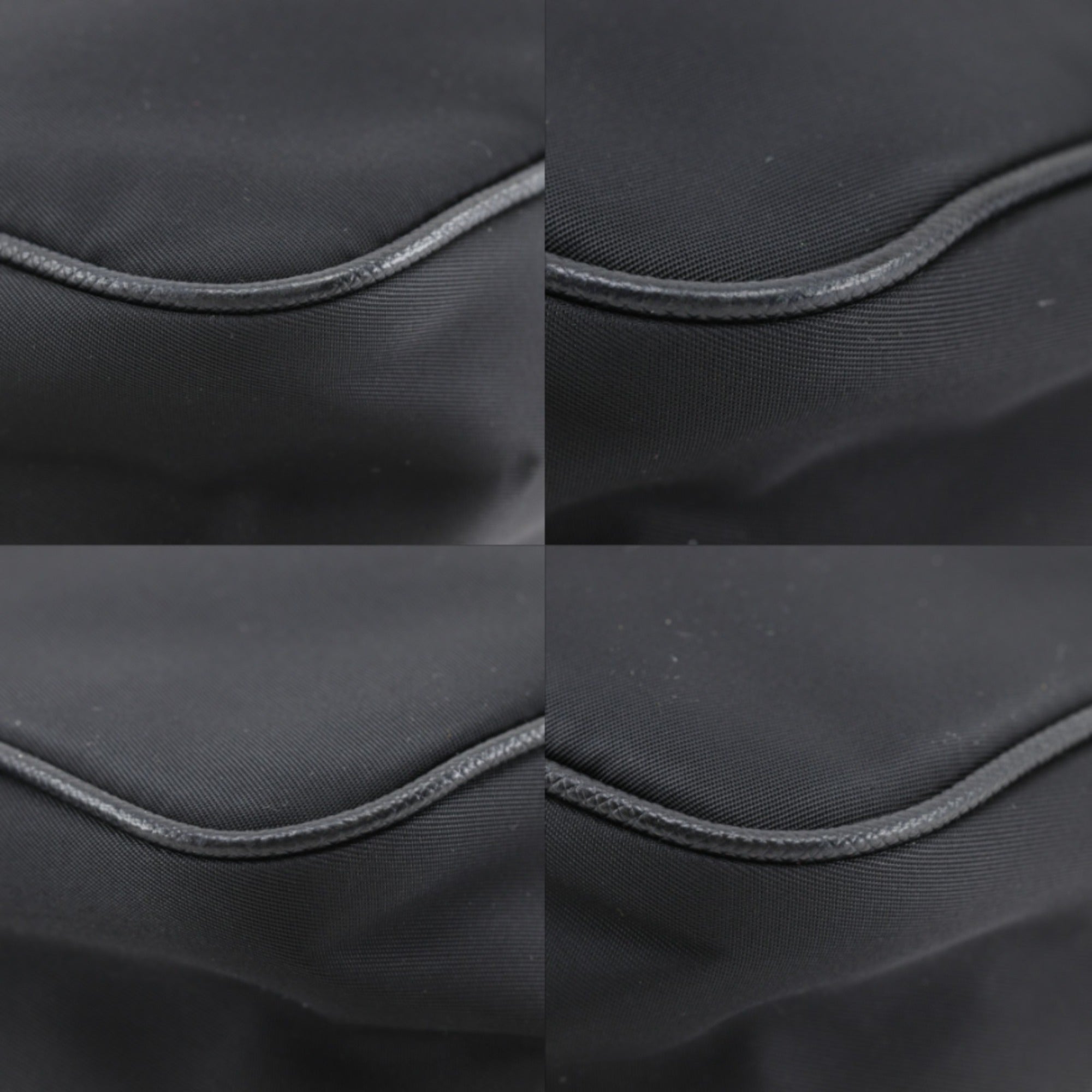 Prada Saffiano Black Nero Nylon Saffiano Shoulder Bag (Pre-Owned)