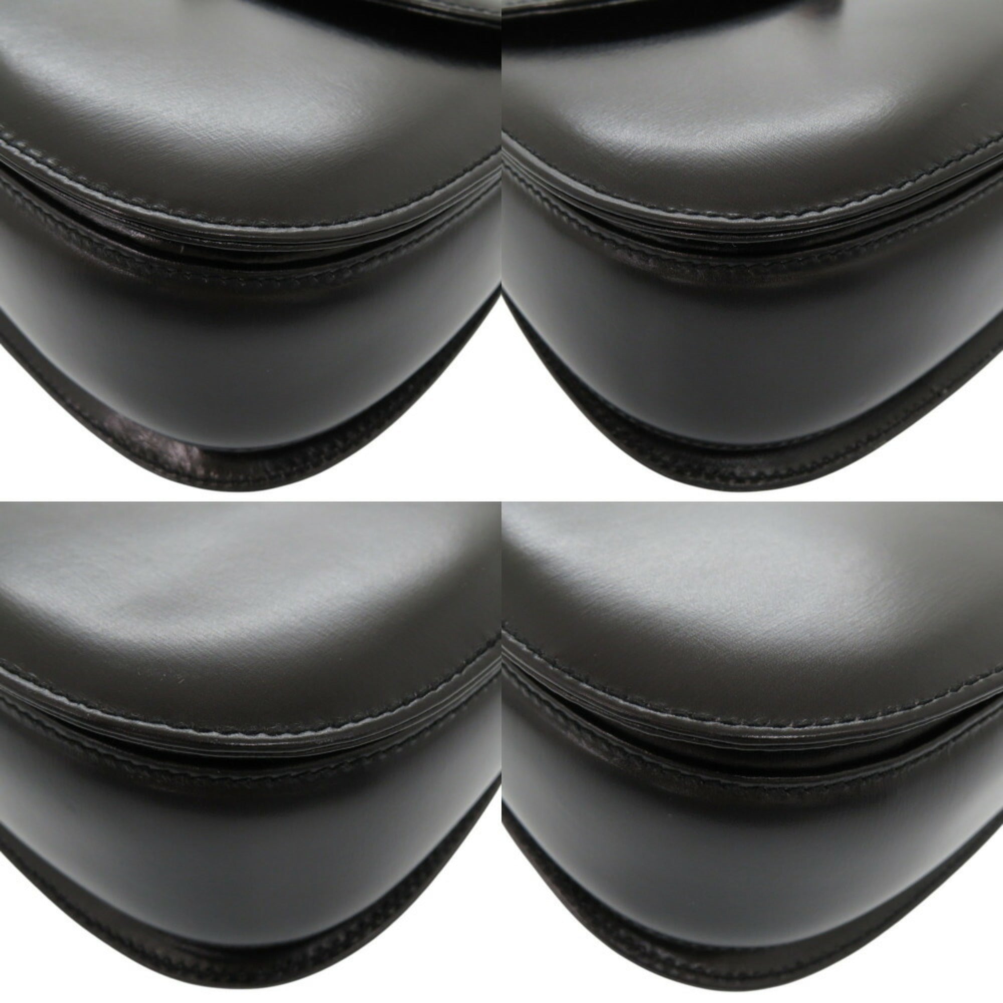 Gucci Black Leather Handbag Shoulder Bag (Pre-Owned)