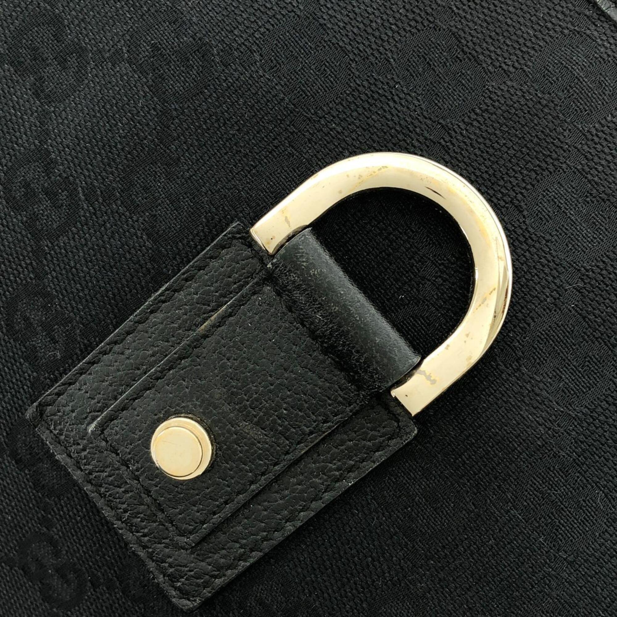 Gucci Black Gg Canvas Shoulder Bag (Pre-Owned)