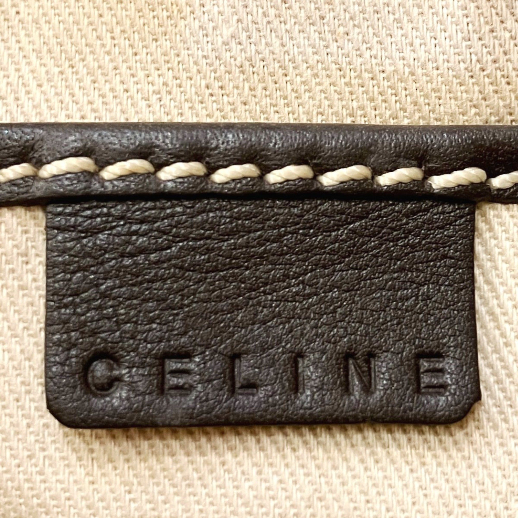 Celine Macadam Brown Pvc Leather Handbag (Pre-Owned)