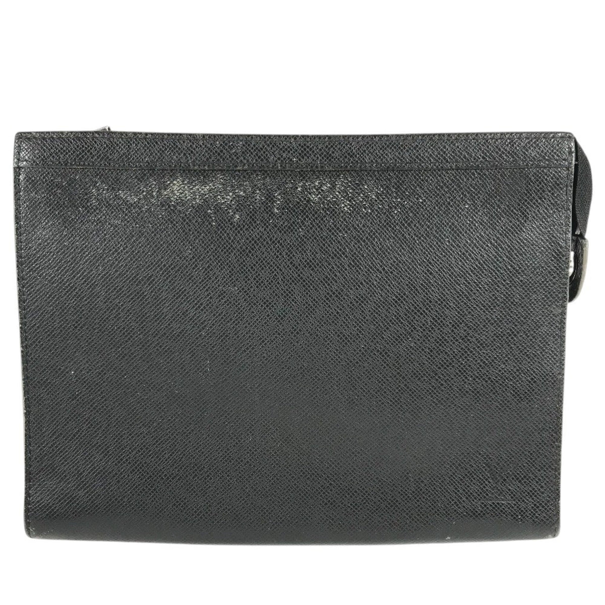 Louis Vuitton Ardoise Black Taiga Leather Clutch Bag Pochette Pouch (Pre-Owned)