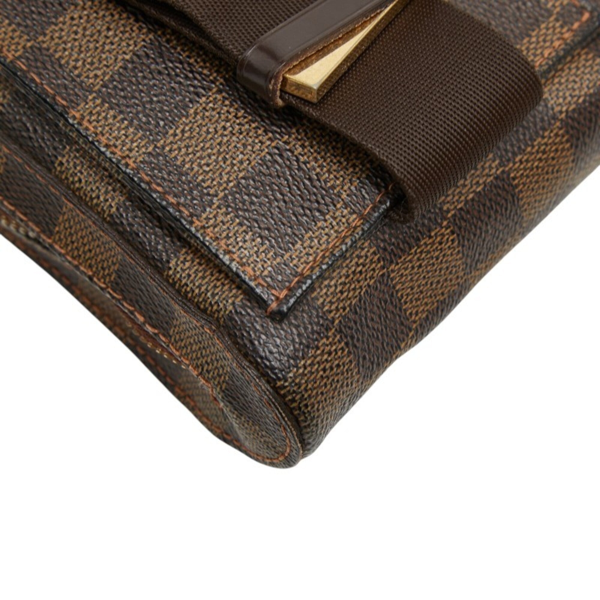 Louis Vuitton Damier Brown Pvc Leather Sling Bag (Pre-Owned)